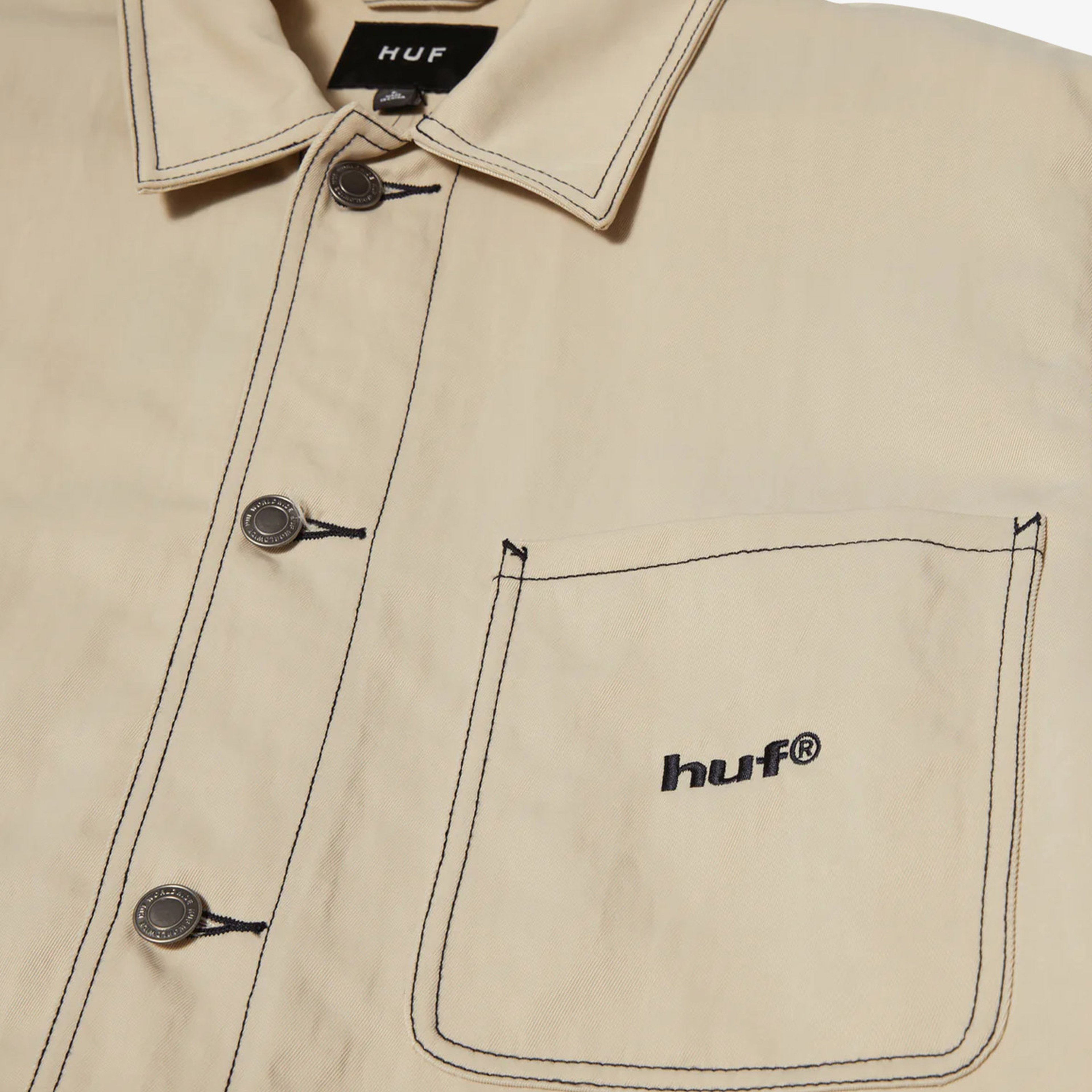 HUF Contrast Nylon Chore Erkek Krem Ceket
