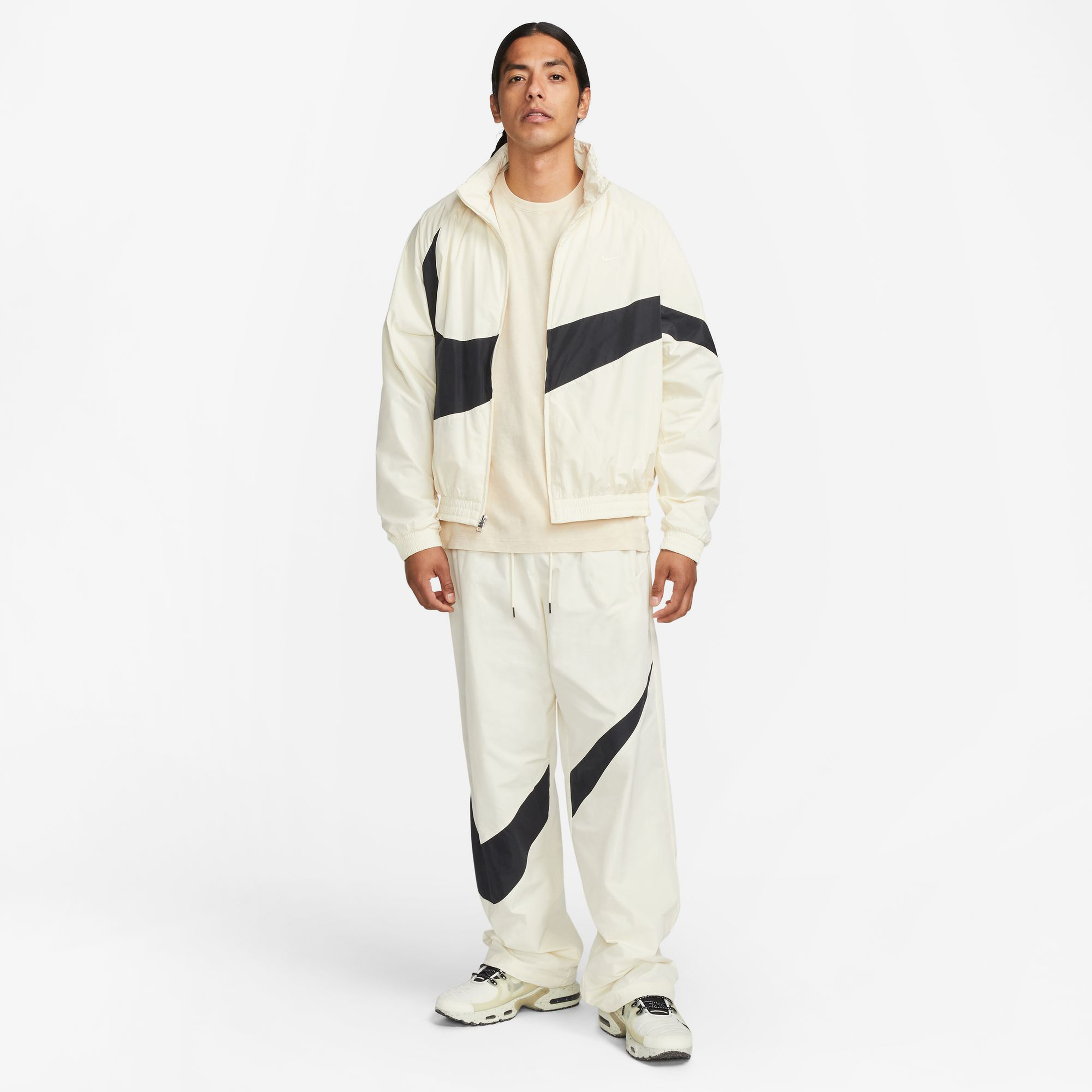 Nike Swoosh Woven Erkek Beyaz Ceket