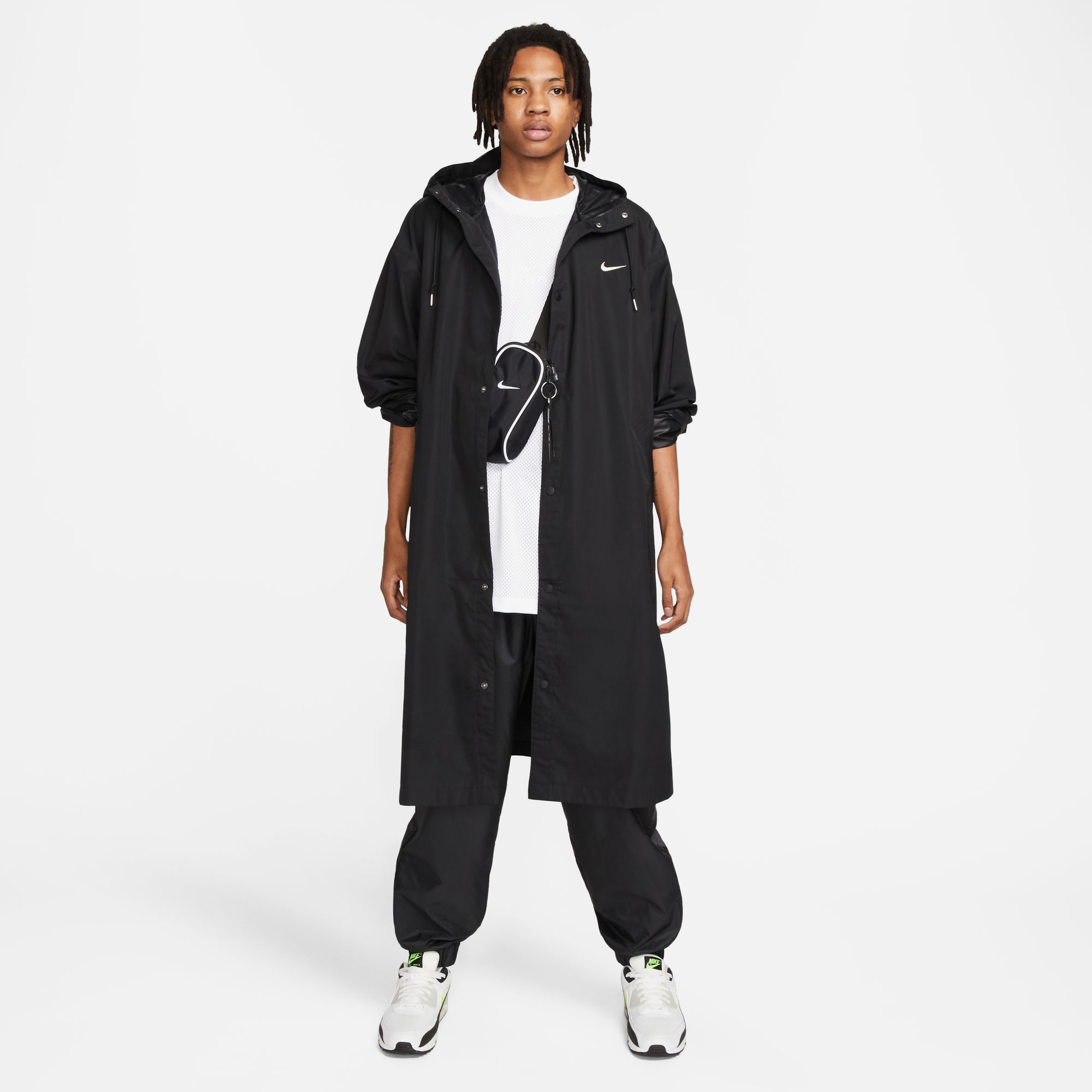 Nike Swoosh Woven Erkek Siyah Ceket