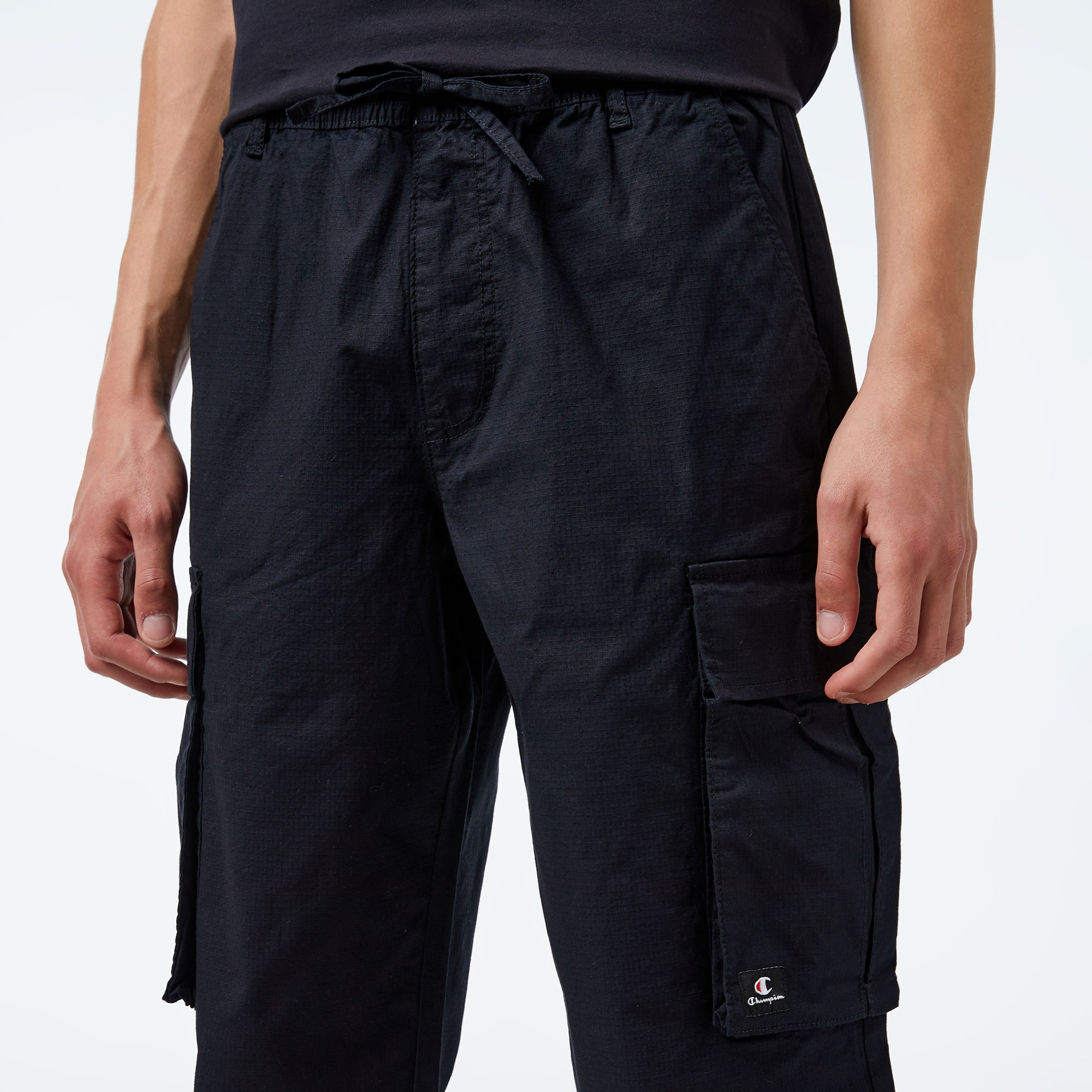Champion Elastic Cuff Kargo Erkek Siyah Pantolon