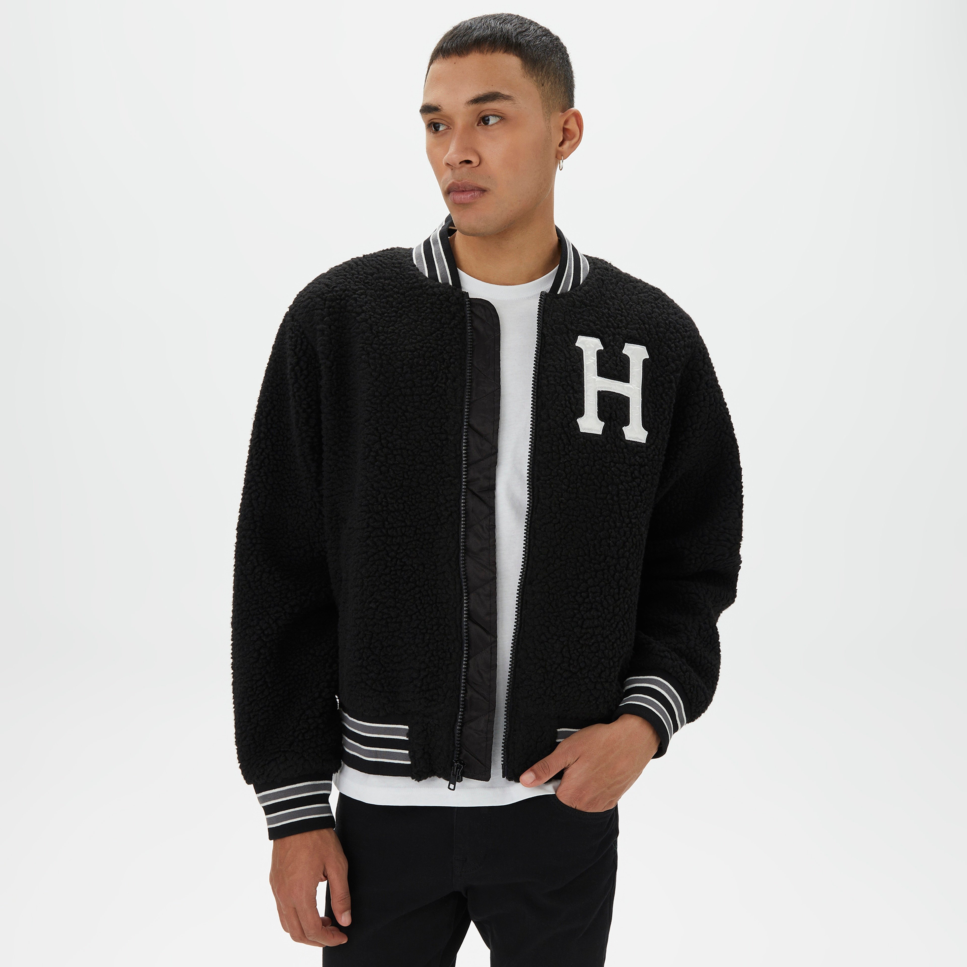 Huf Sherpa Varsity Erkek Siyah Ceket