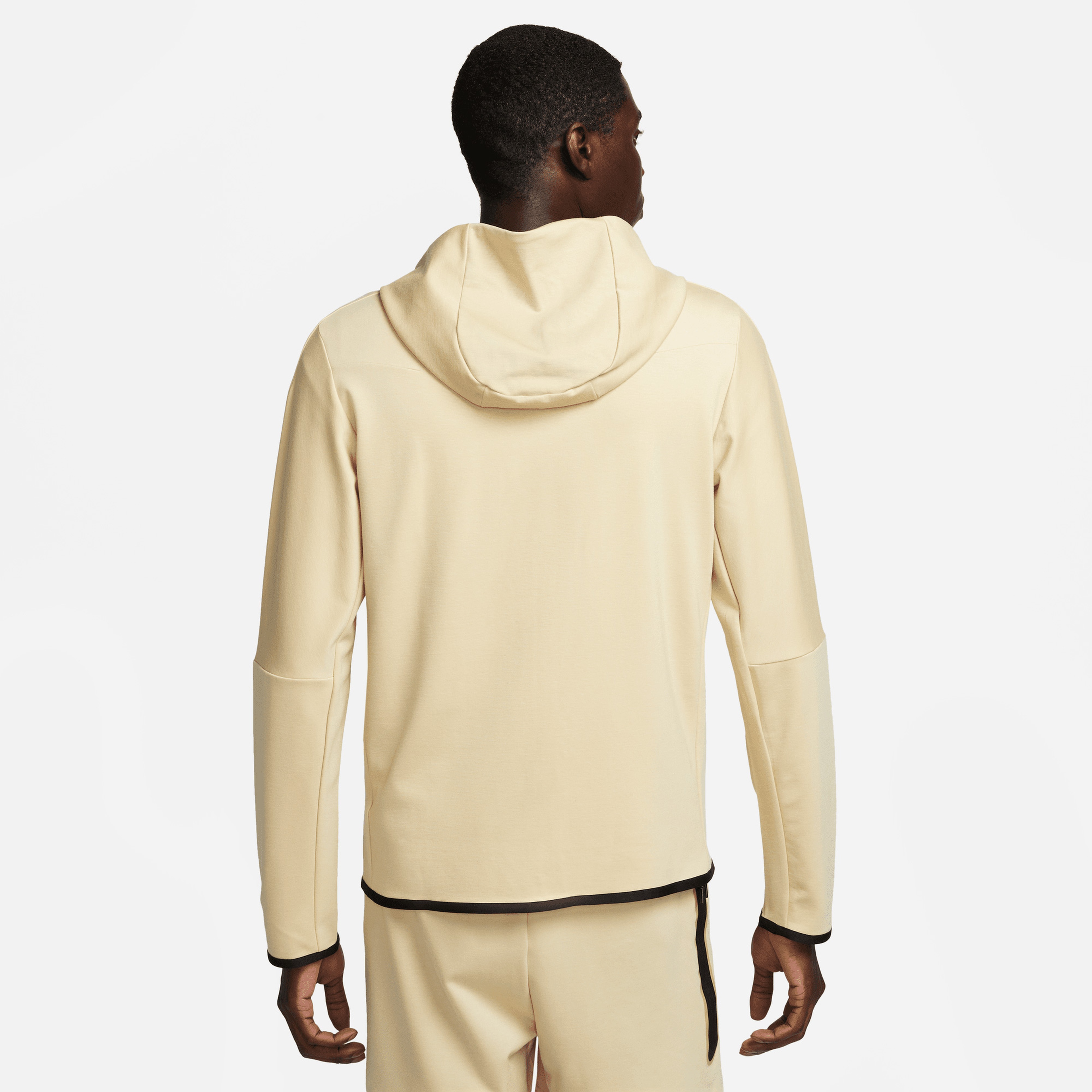 Nike Sportswear Tech Fleece Lightweight Full-Zip Erkek Krem Eşofman Üstü