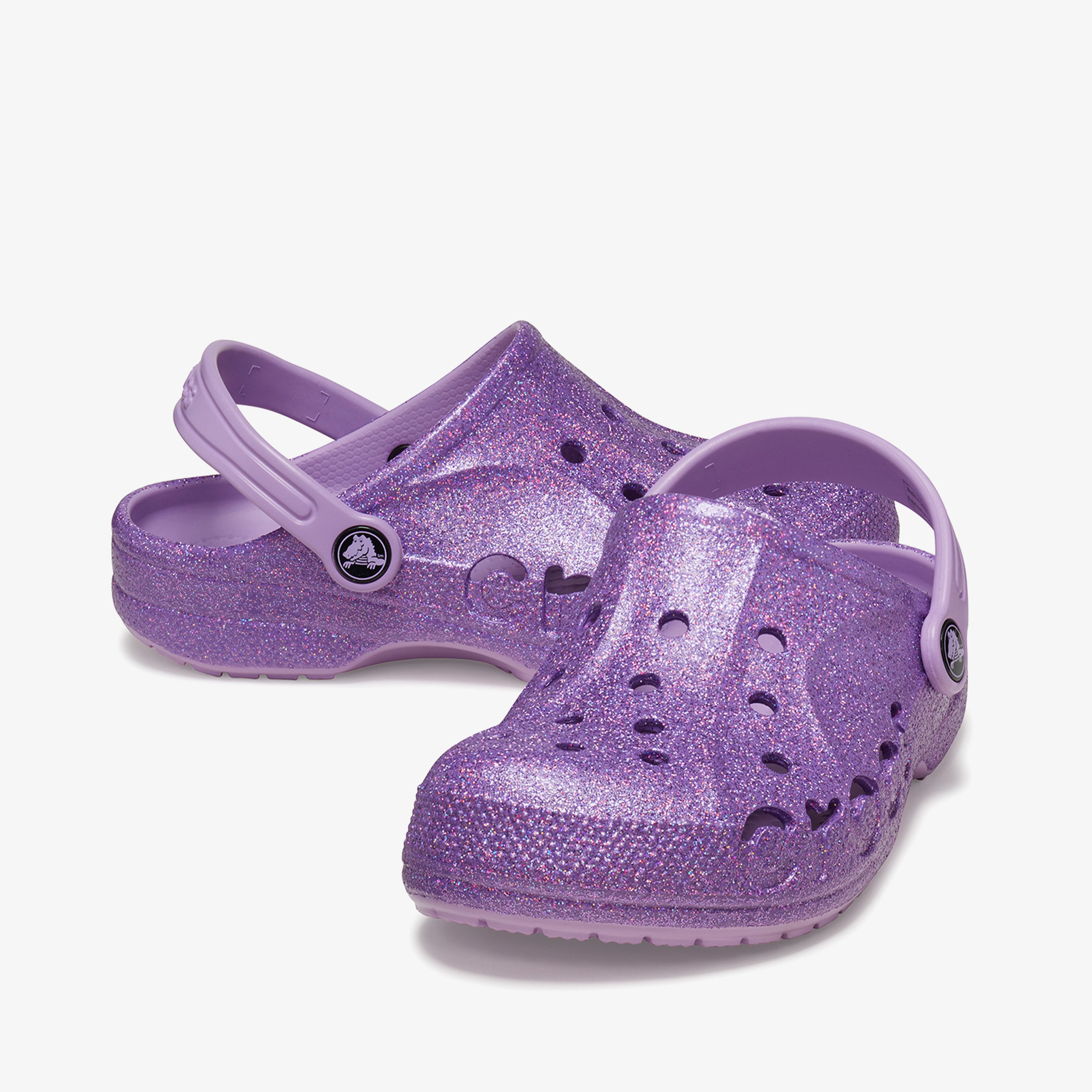 Crocs Baya Glitter K Çocuk Mor Terlik