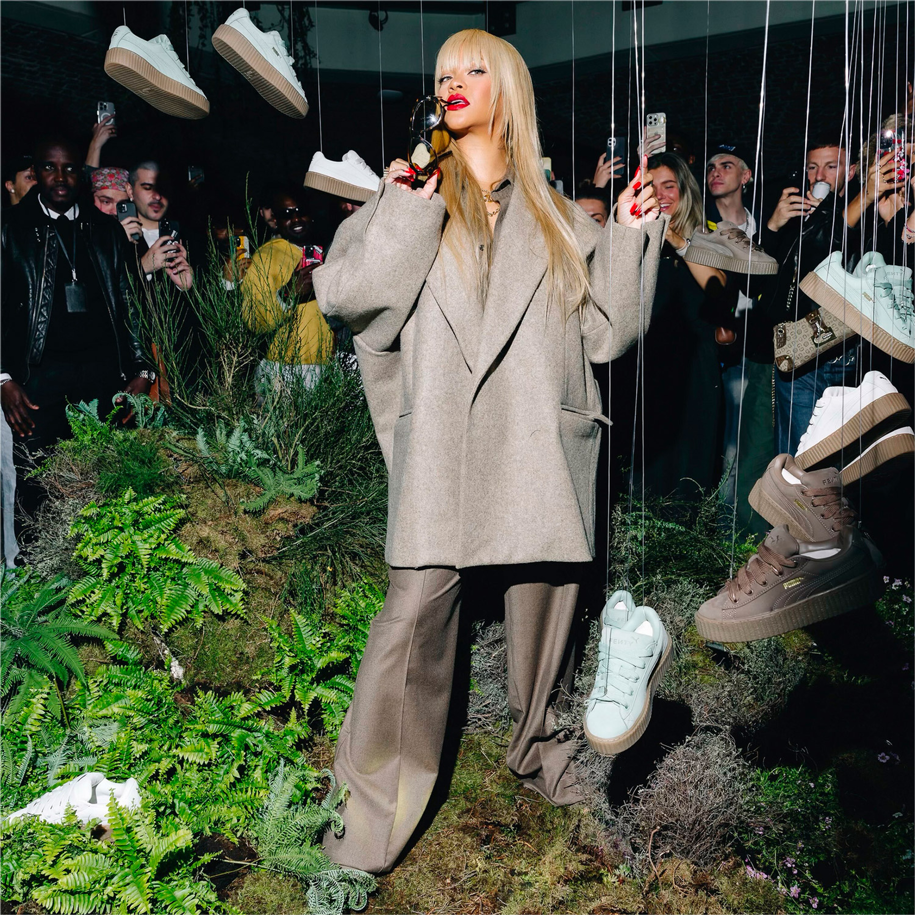 Puma Creeper Phatty Nubuck Kadın Krem Spor Ayakkabı