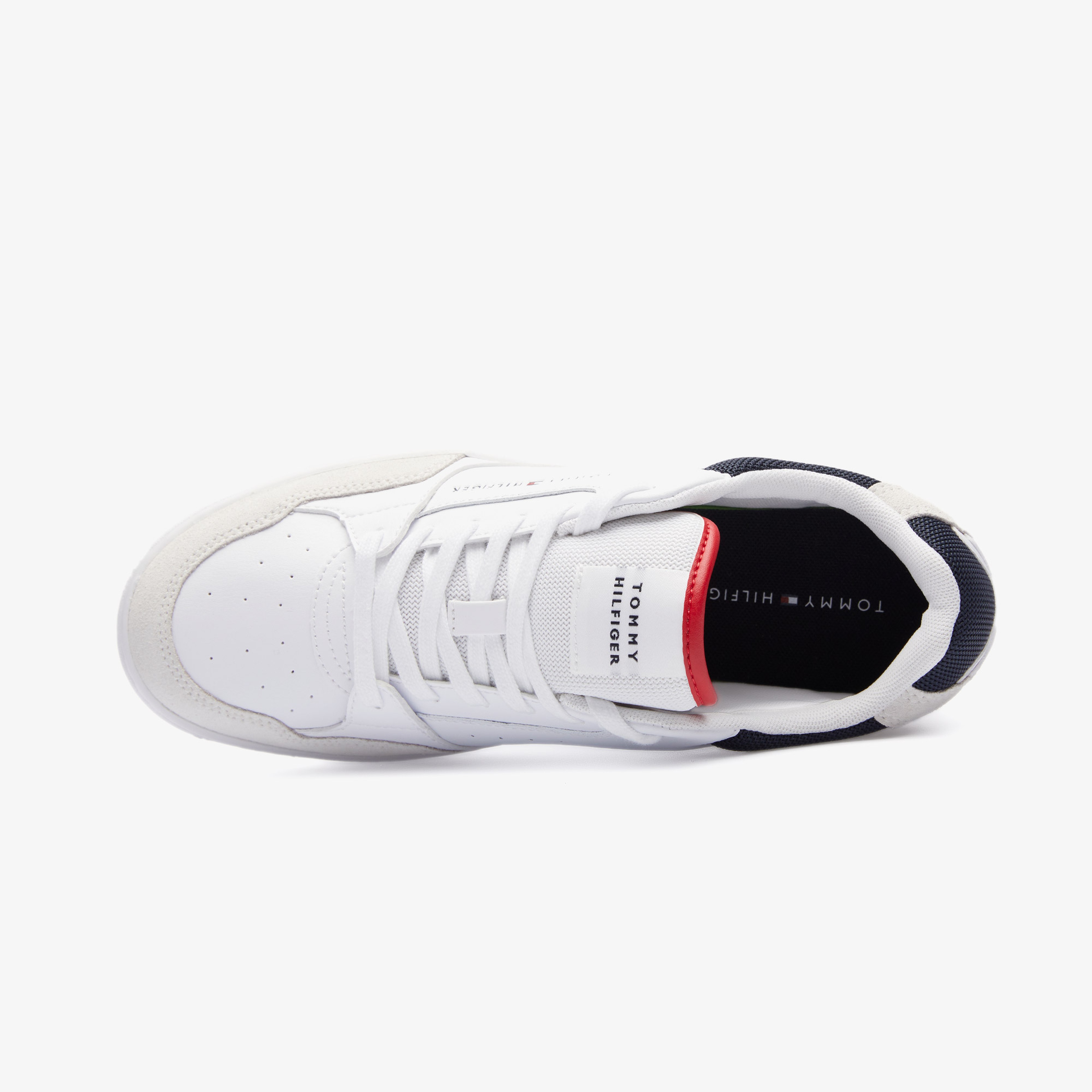 Tommy Hilfiger Basket Core Leather Essentials Erkek Beyaz Sneaker