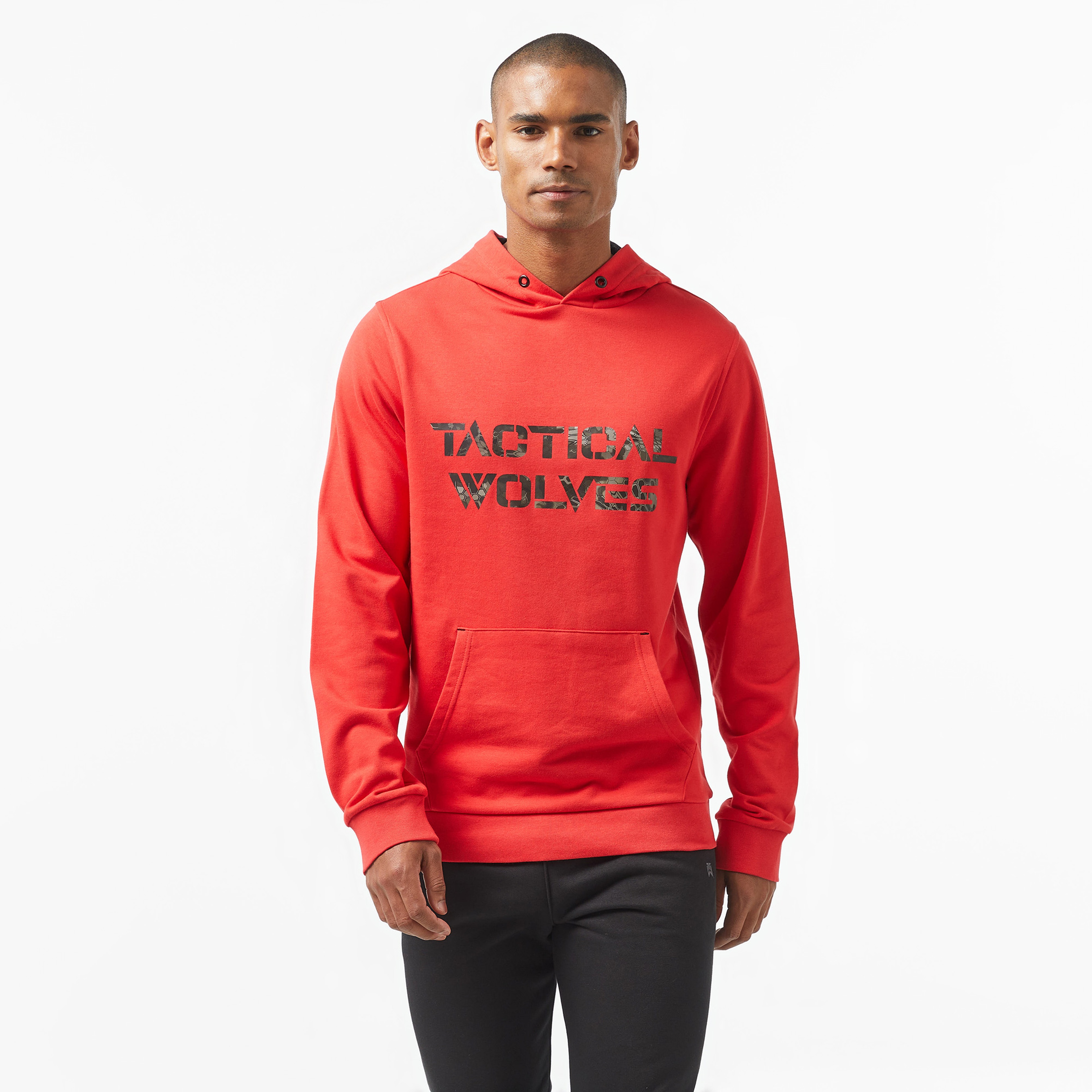 Tactical Wolves Oversize Kryptek Kamo Erkek Kırmızı Hoodie
