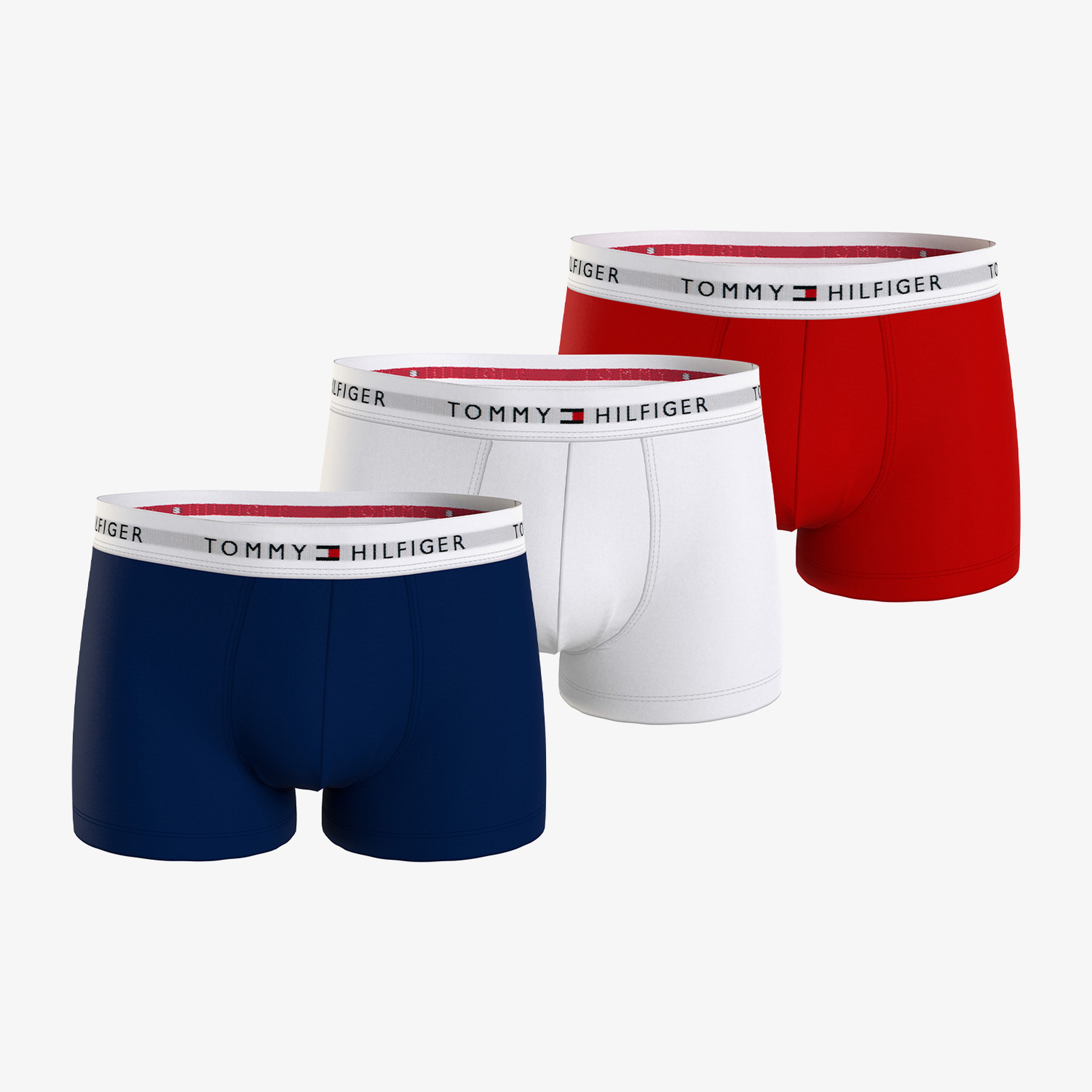 Tommy Hilfiger 3'lü Trunk Erkek Renkli Boxer