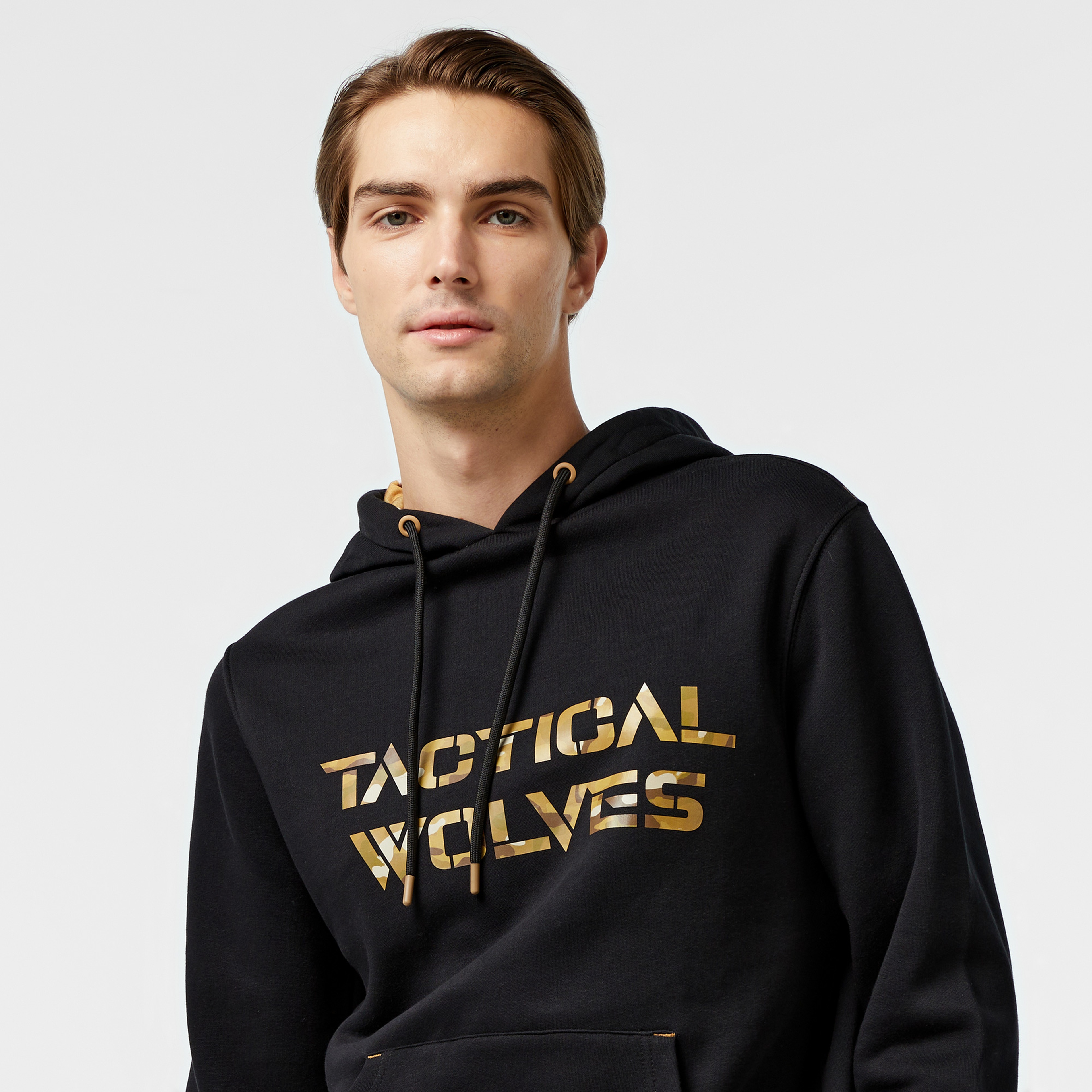 Tactical Wolves Classic Erkek Siyah Hoodie