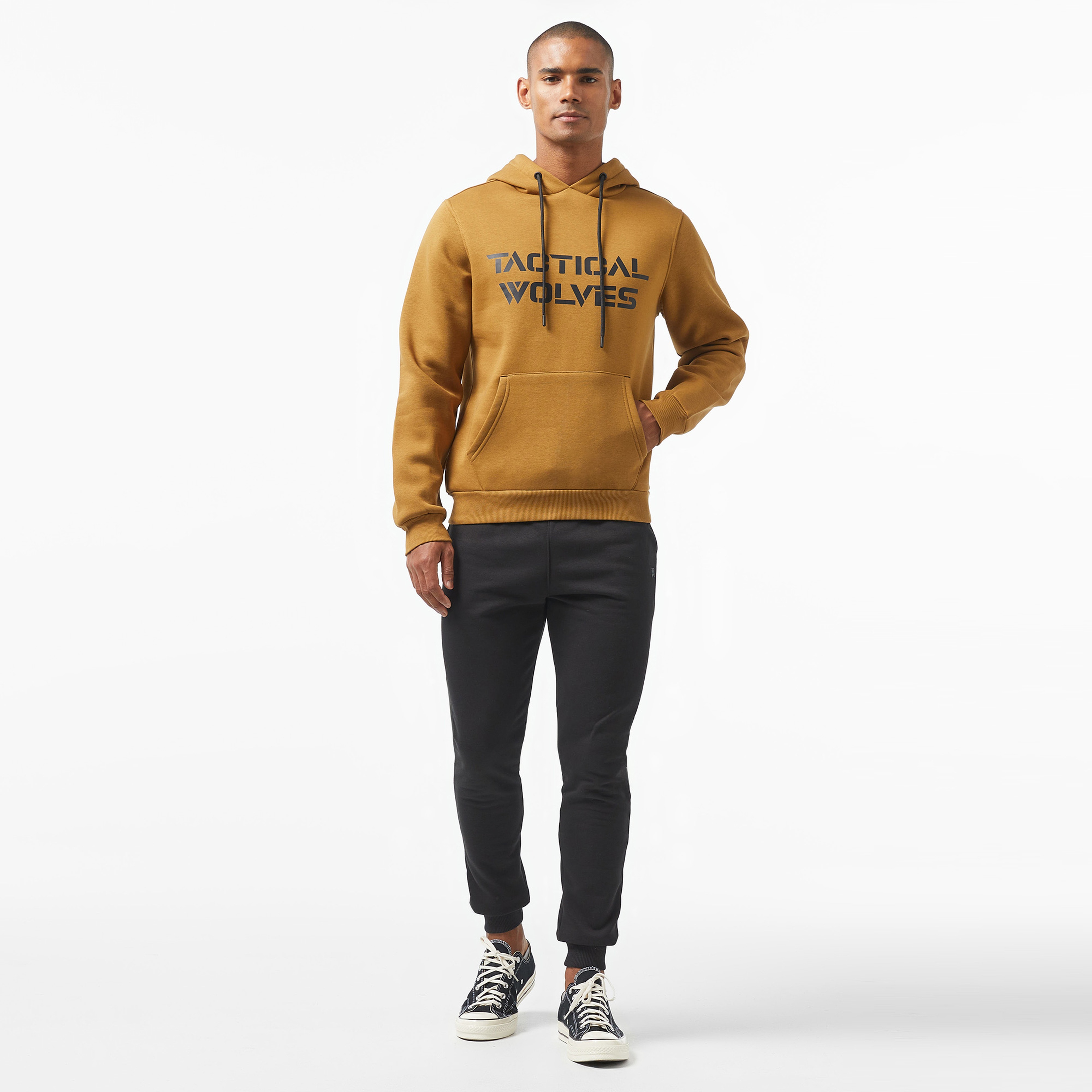 Tactical Wolves Classic Erkek Kahverengi Hoodie