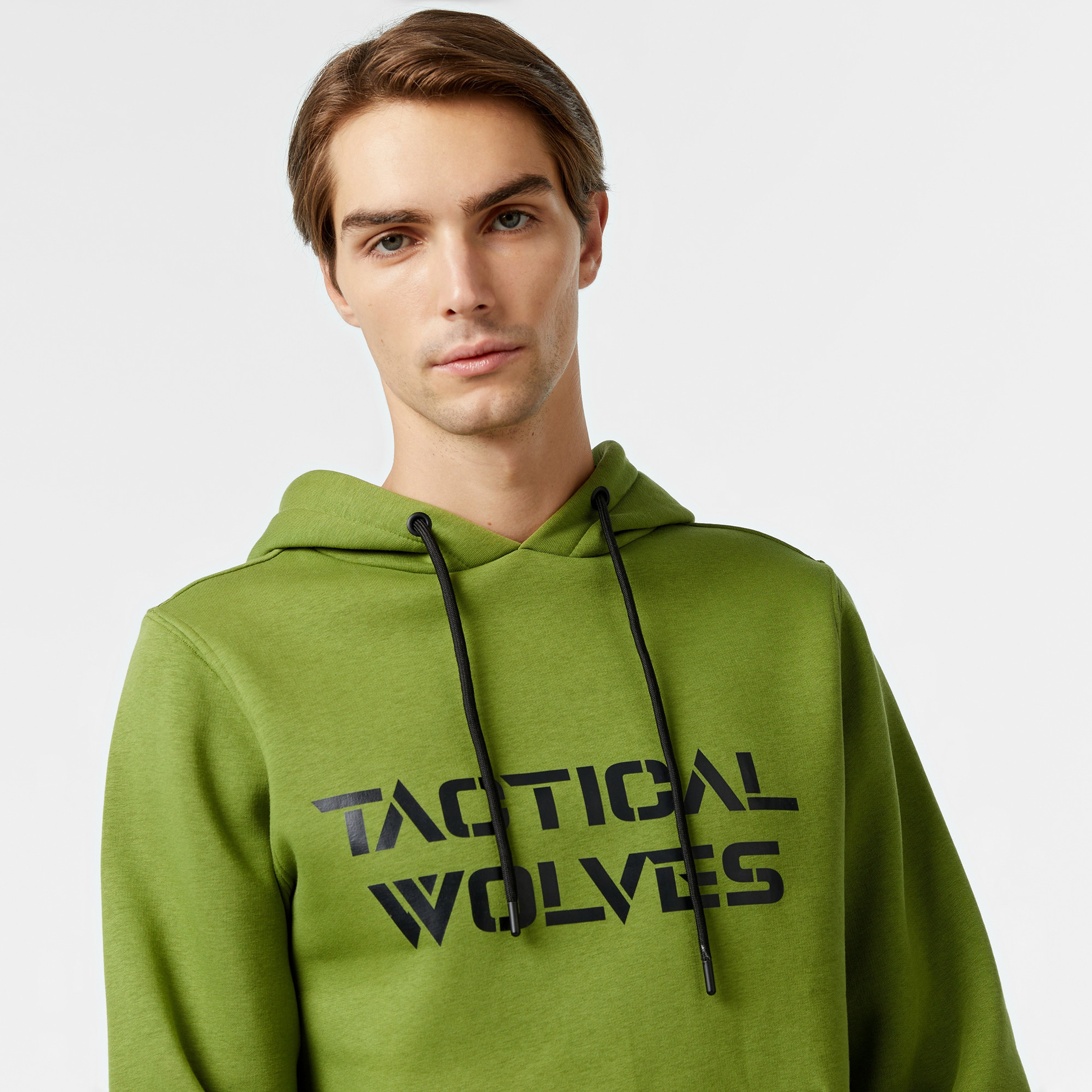 Tactical Wolves Classic Erkek Yeşil Hoodie