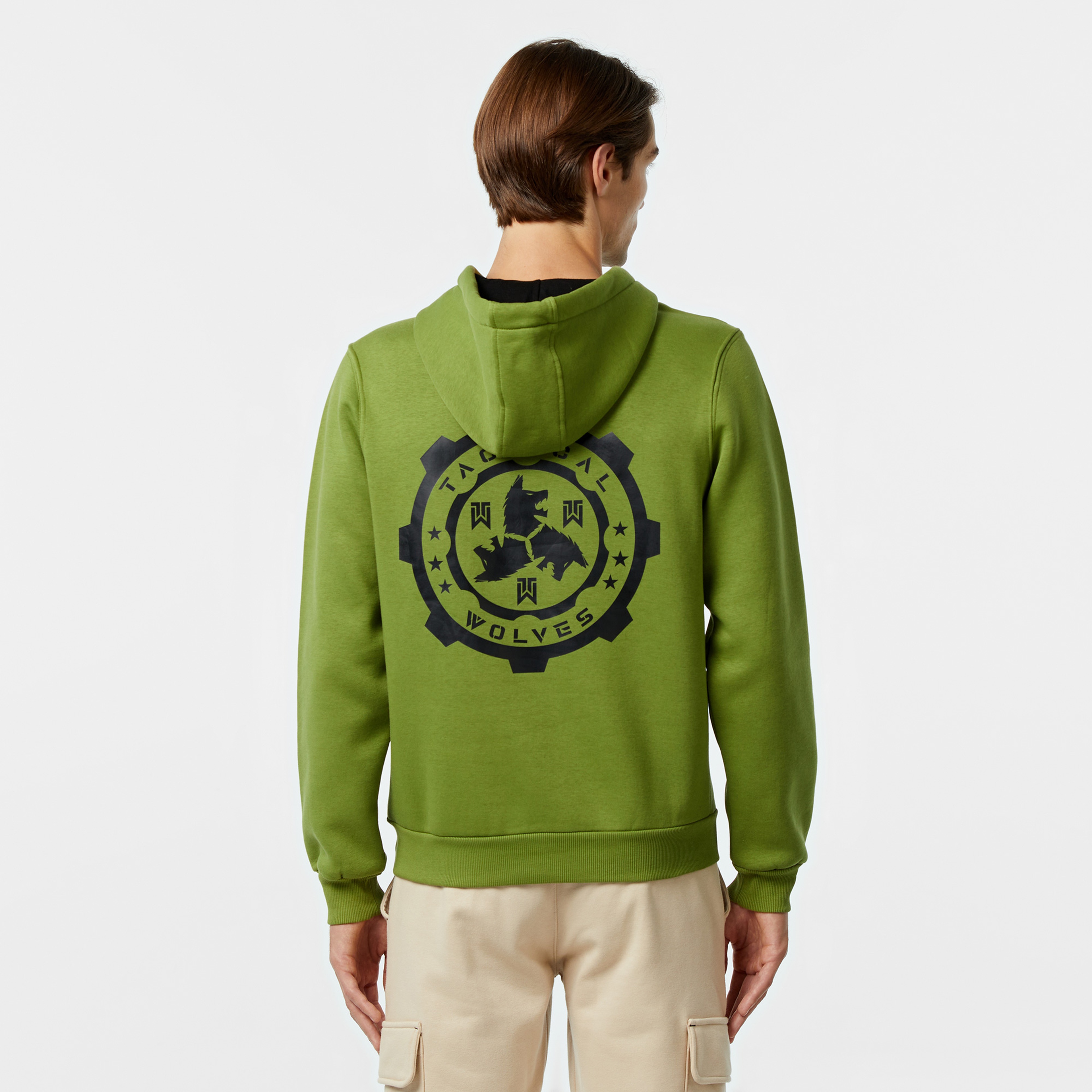 Tactical Wolves Classic Erkek Yeşil Hoodie