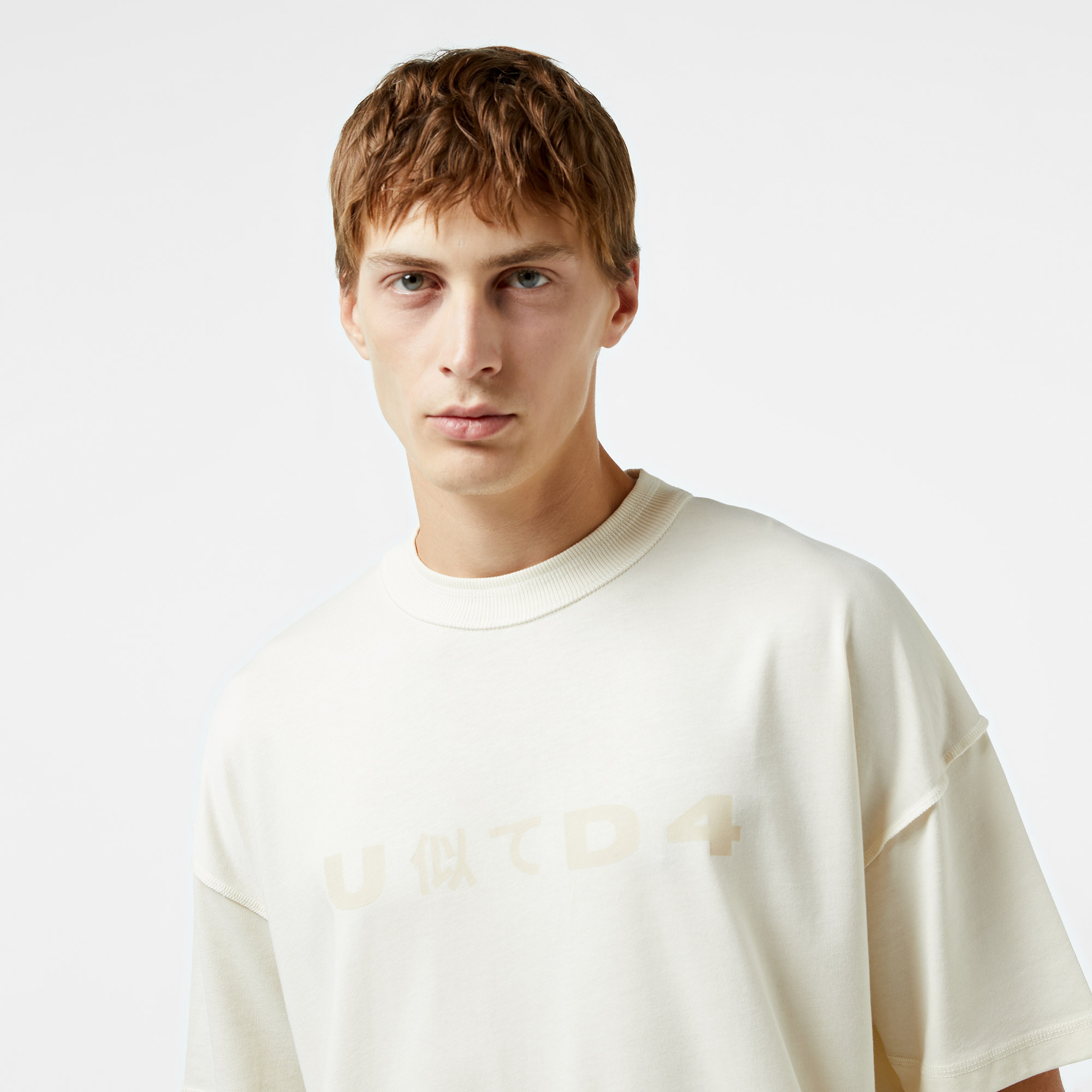 UNITED4 Classic Erkek Krem T-Shirt