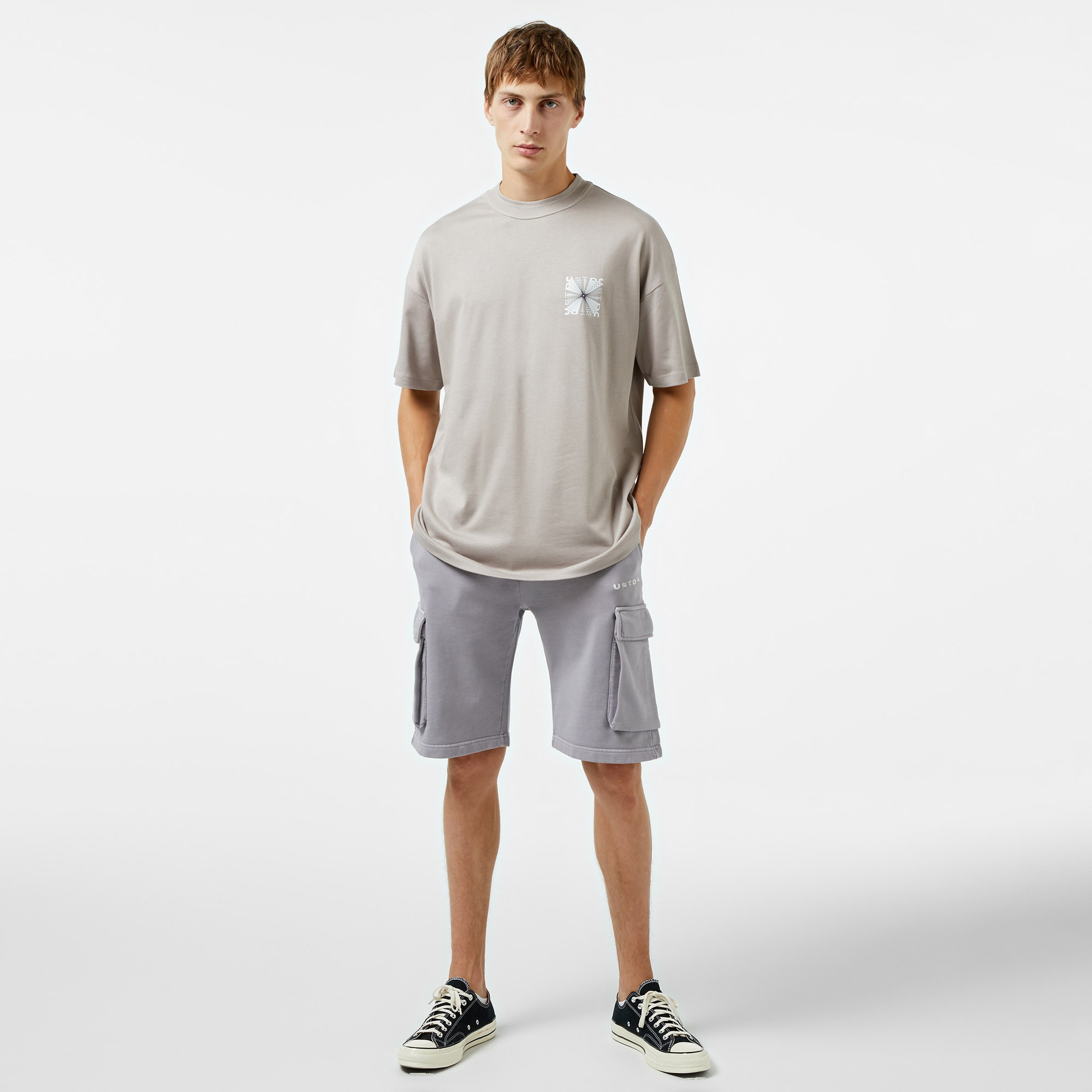 UNITED4 Erkek Gri T-Shirt