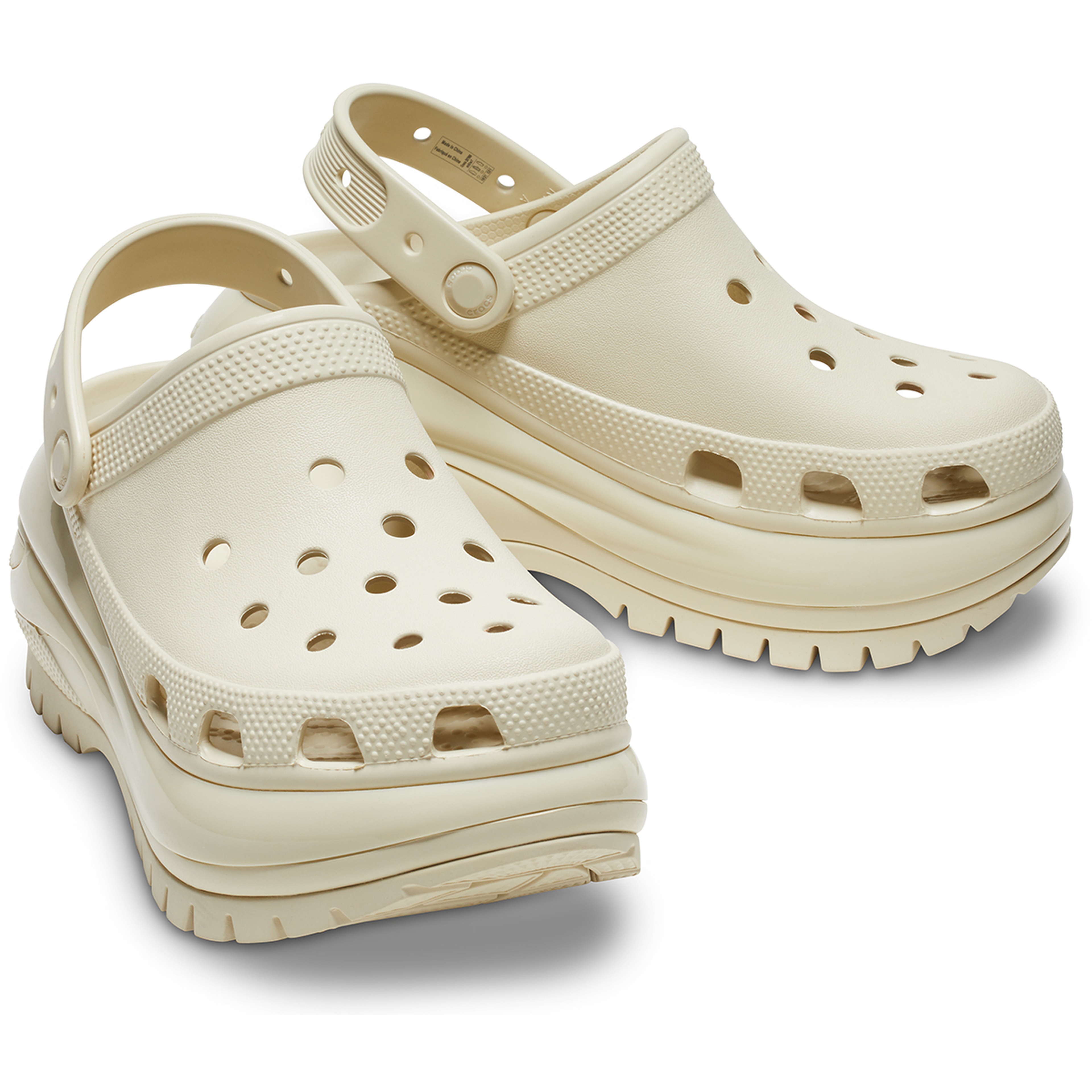 Crocs Classic Mega Crush Kadın Krem Terlik