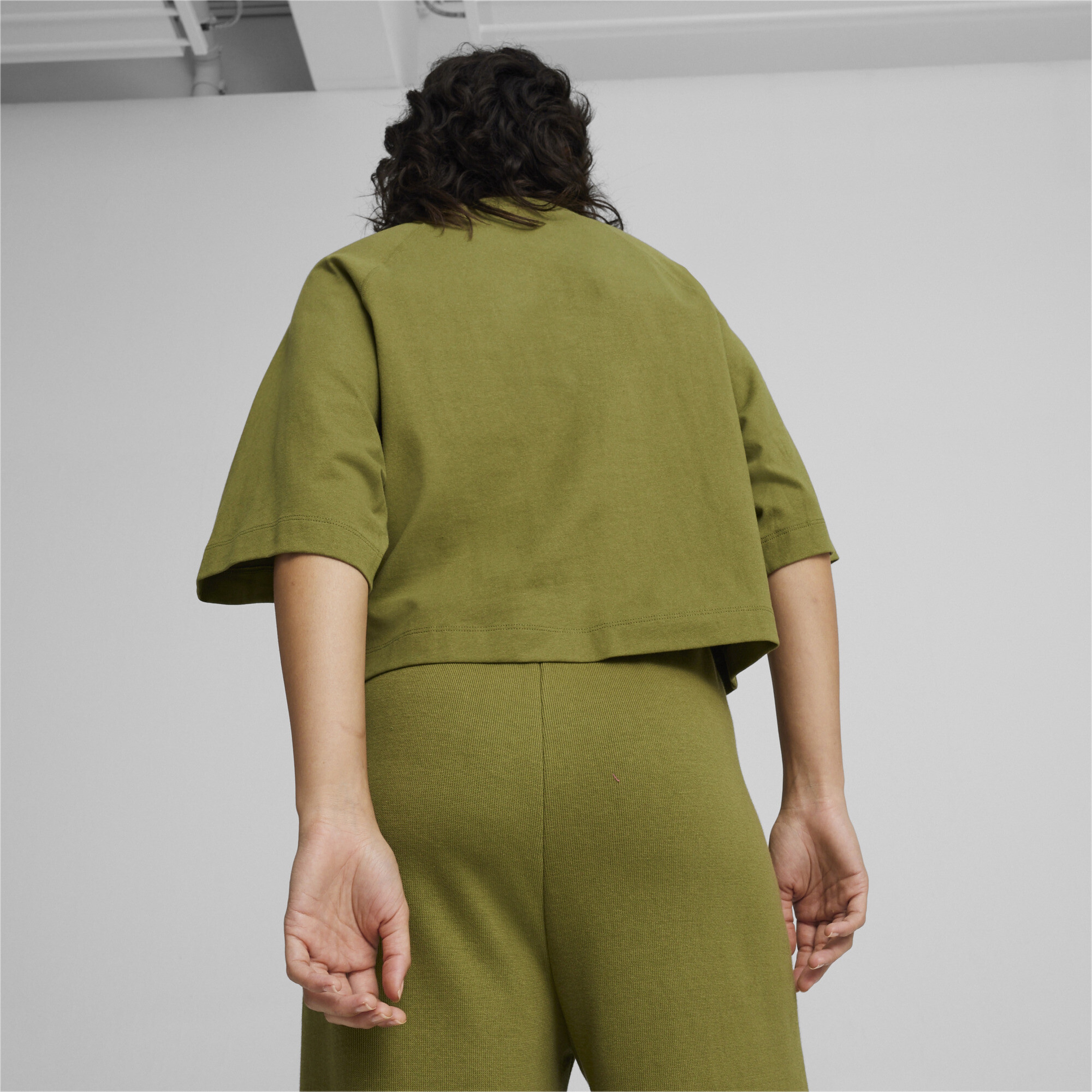 Puma Classics+ Oversized Kadın Yeşil T-Shirt