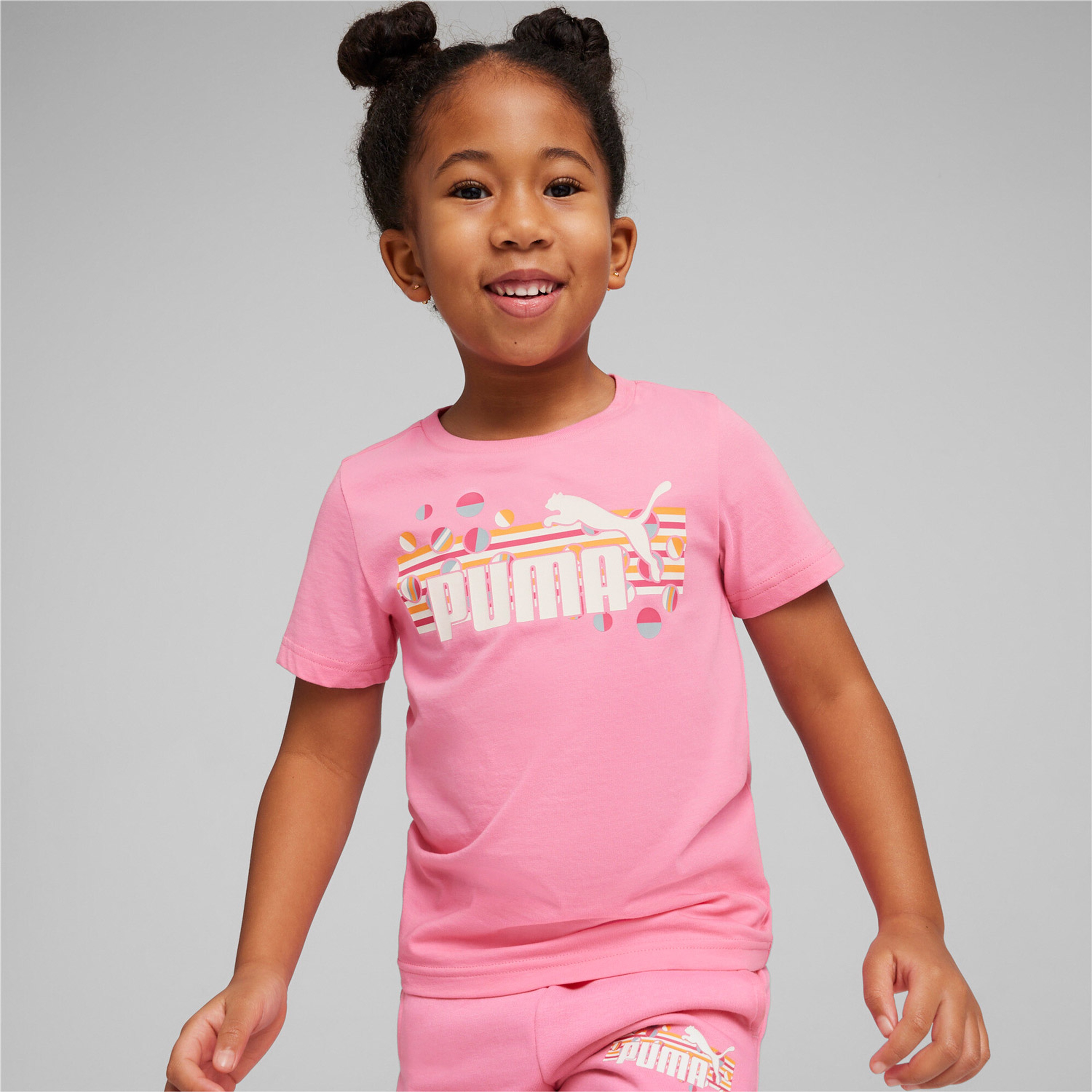Puma Ess+ Summer Camp Çocuk Pembe T-Shirt