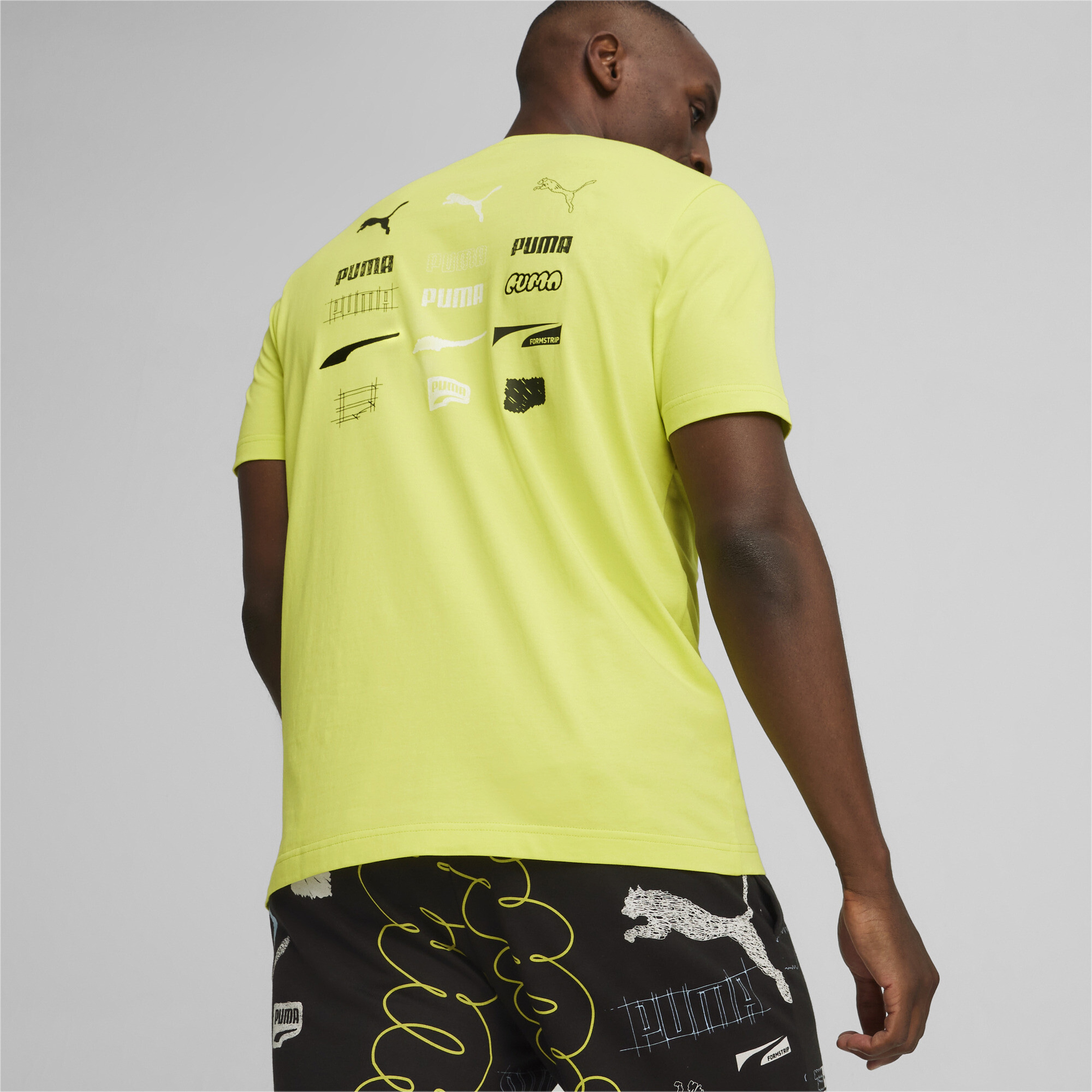 Puma Brand Love Graphic Erkek Sarı T-Shirt