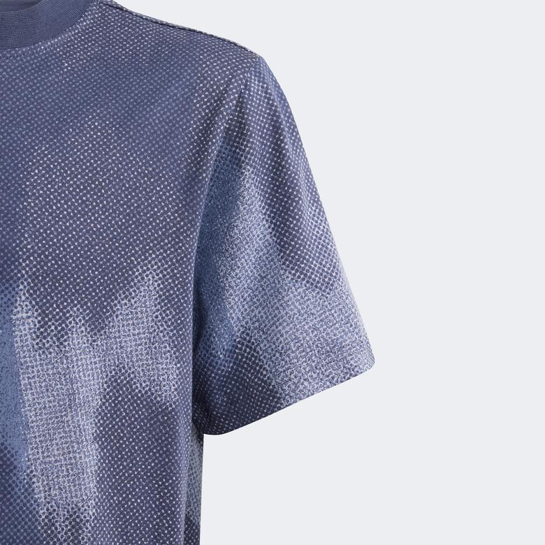 adidas Future Icons Allover Print Çocuk Mavi T-Shirt