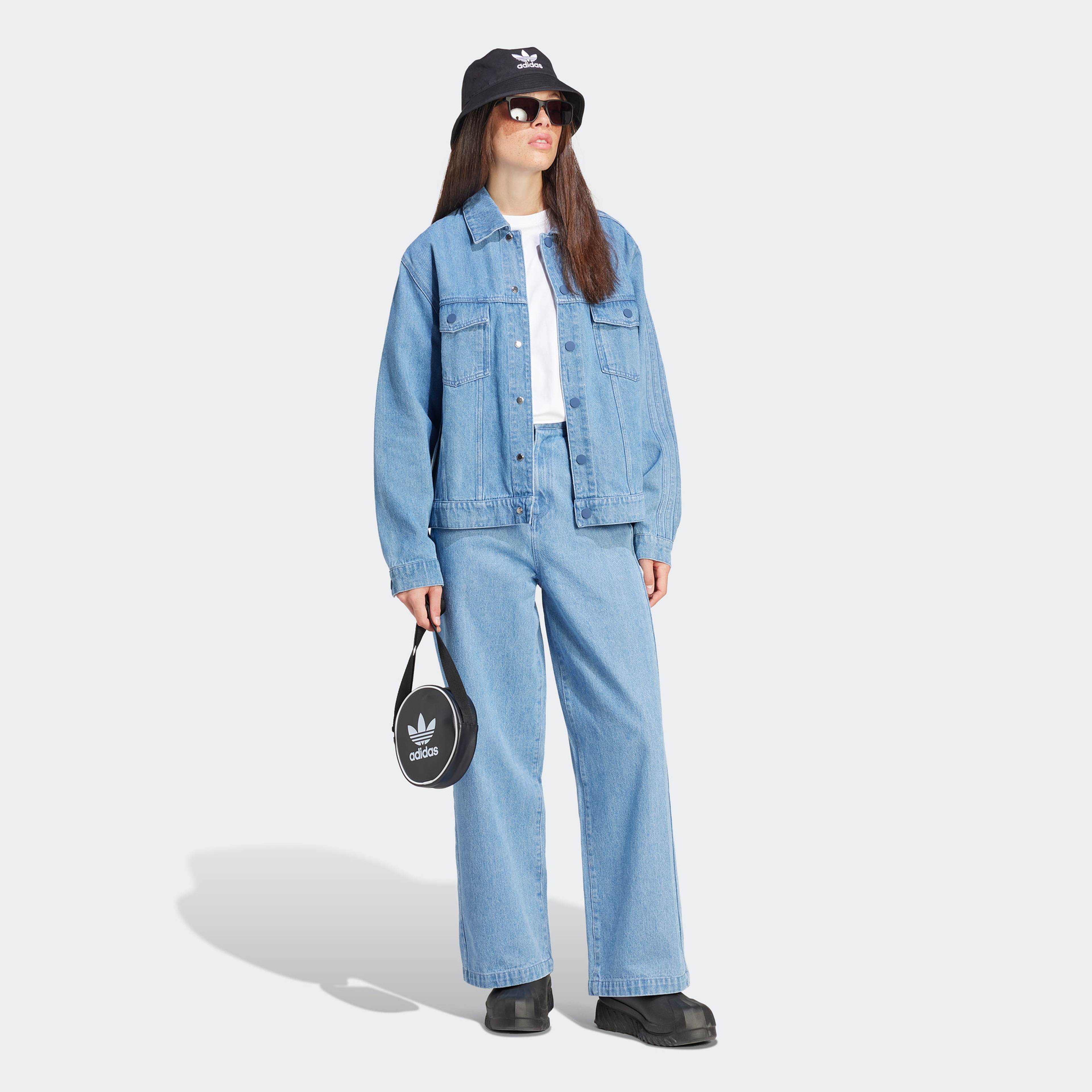 adidas Originals 3 Stripe Kadın Mavi Ceket