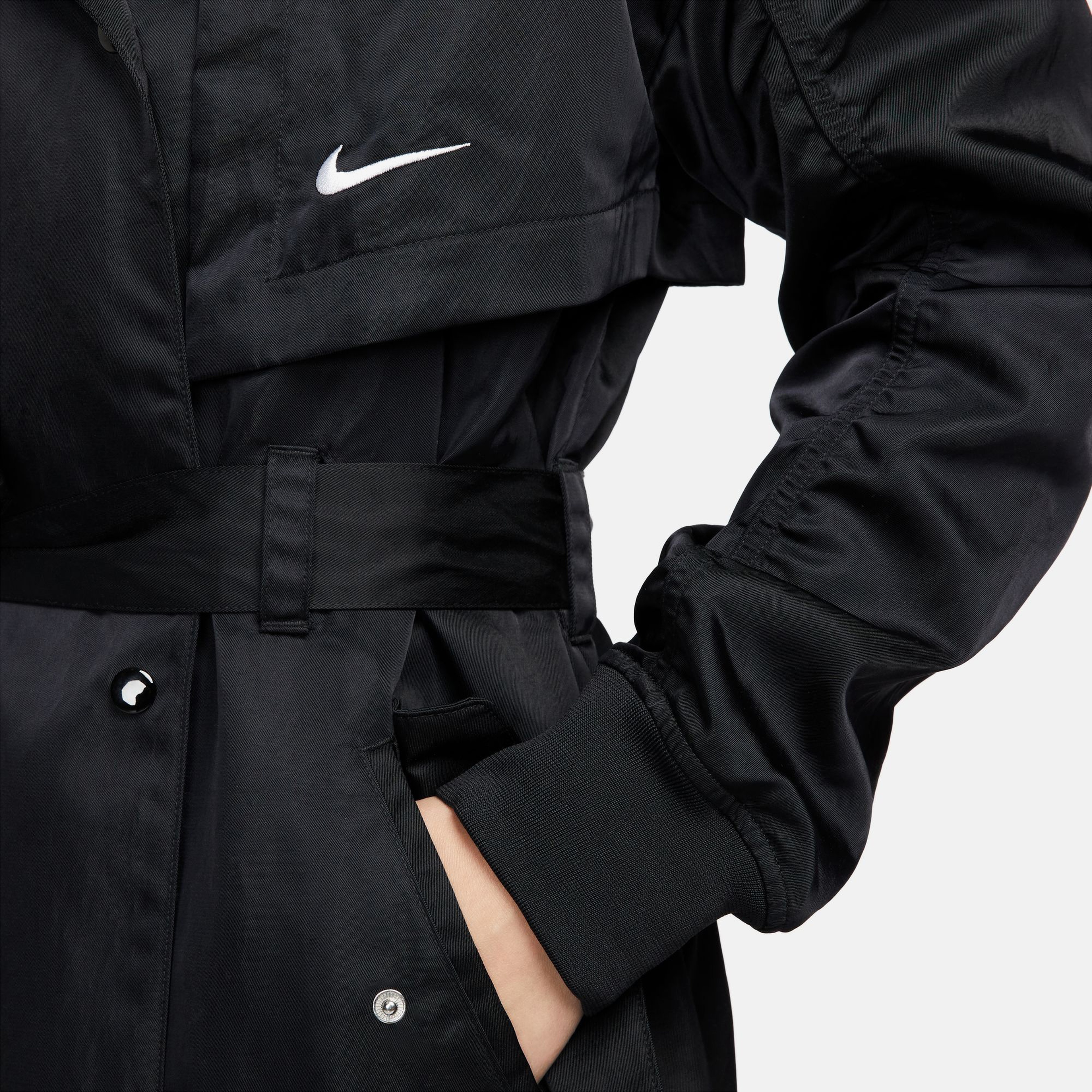 Nike Sportswear Essential Trench Kadın Siyah Ceket