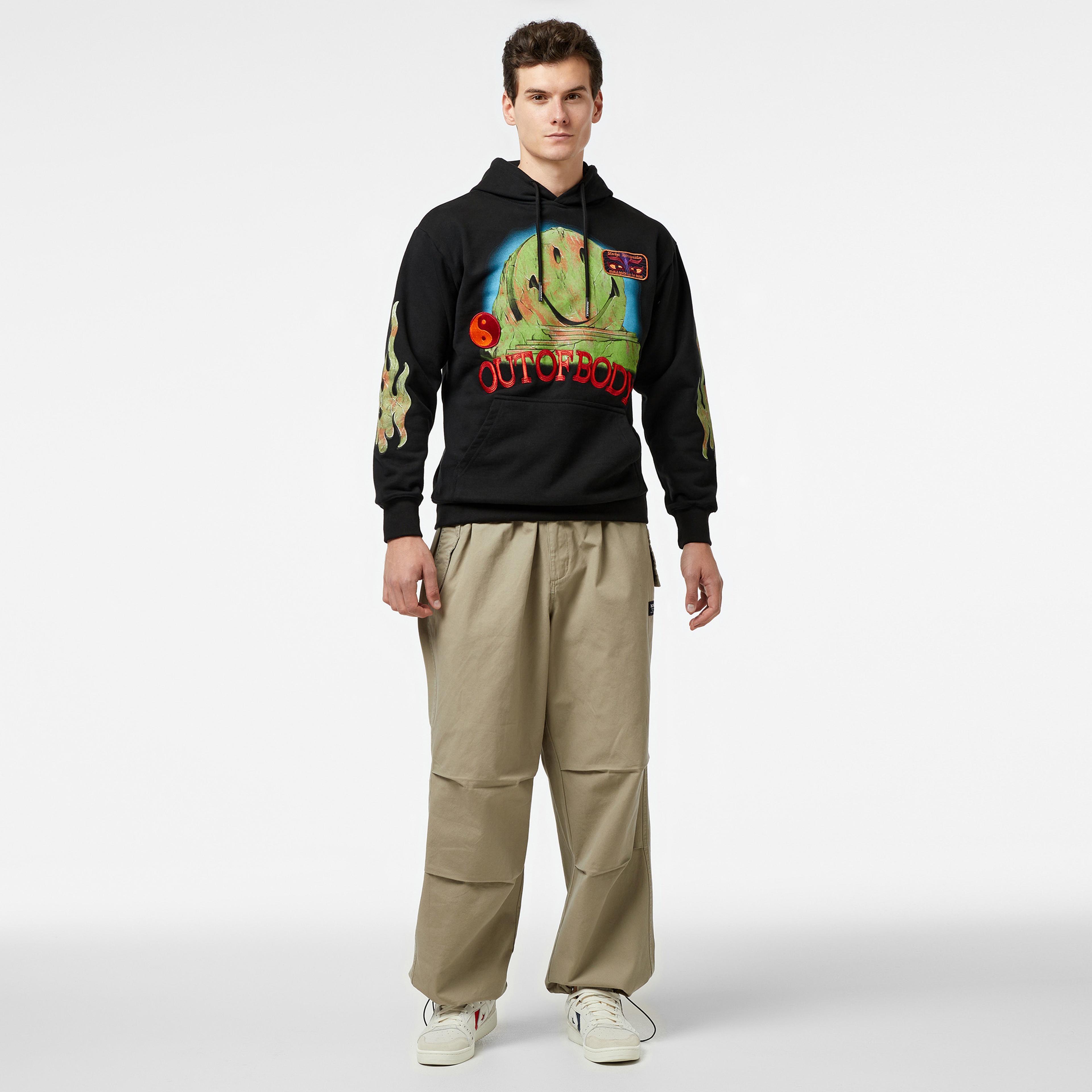 Karl Kani Woven Retro Washed Parachute Erkek Yeşil Pantolon