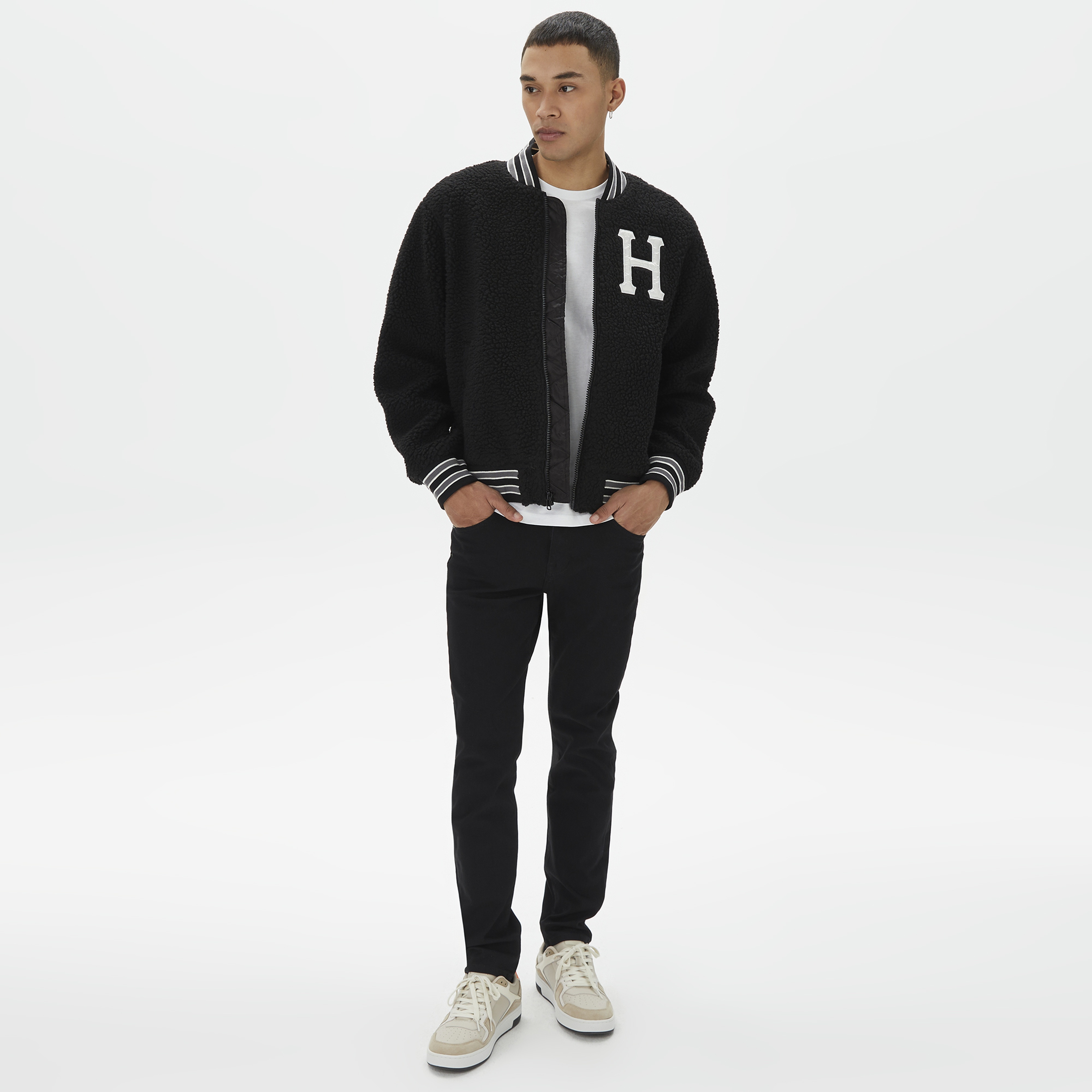 Huf Sherpa Varsity Erkek Siyah Ceket