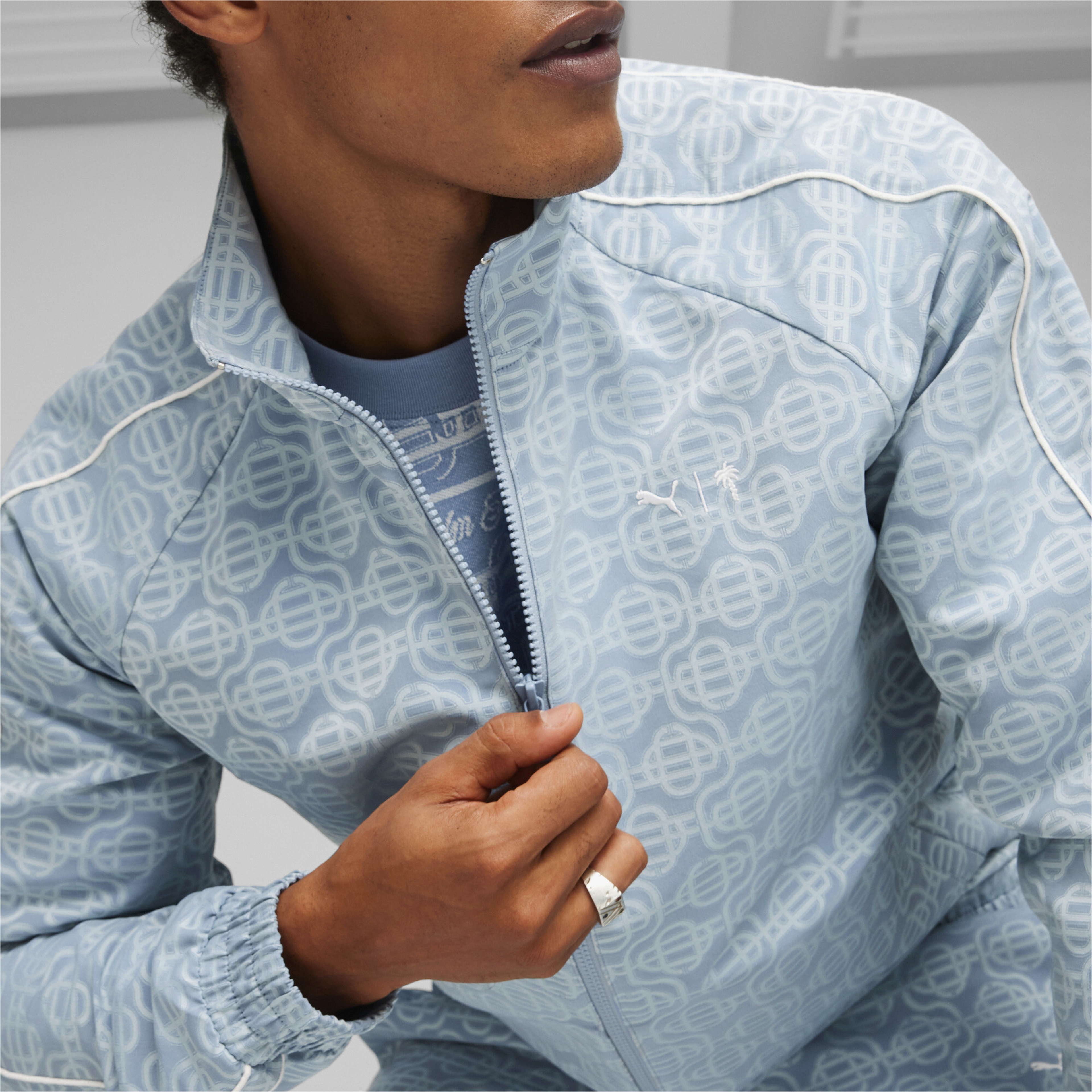 Puma X Ptc T7 Aop Erkek Mavi Eşofman Üstü