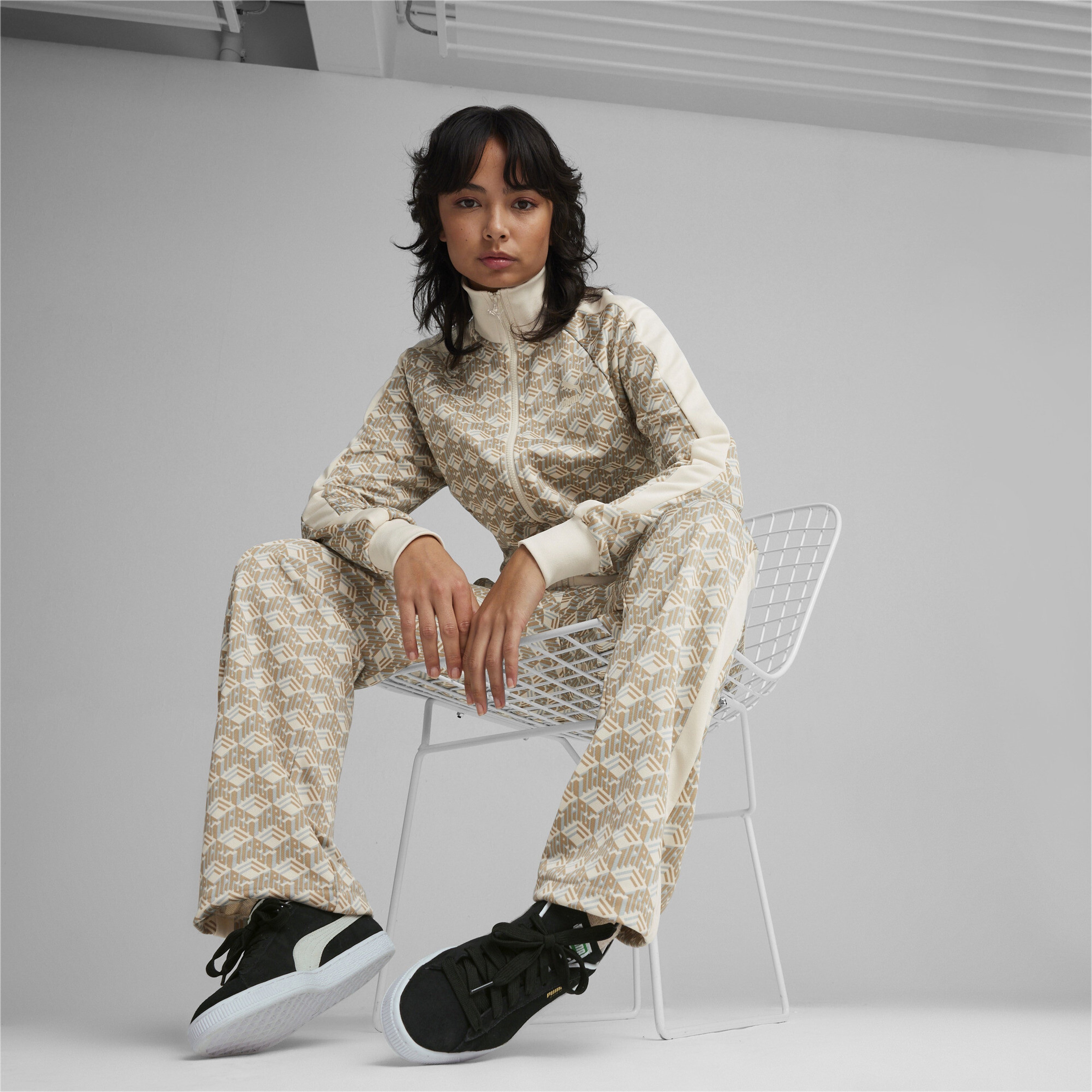 Puma T7 Aop Track Kadın Bej Eşofman Üstü