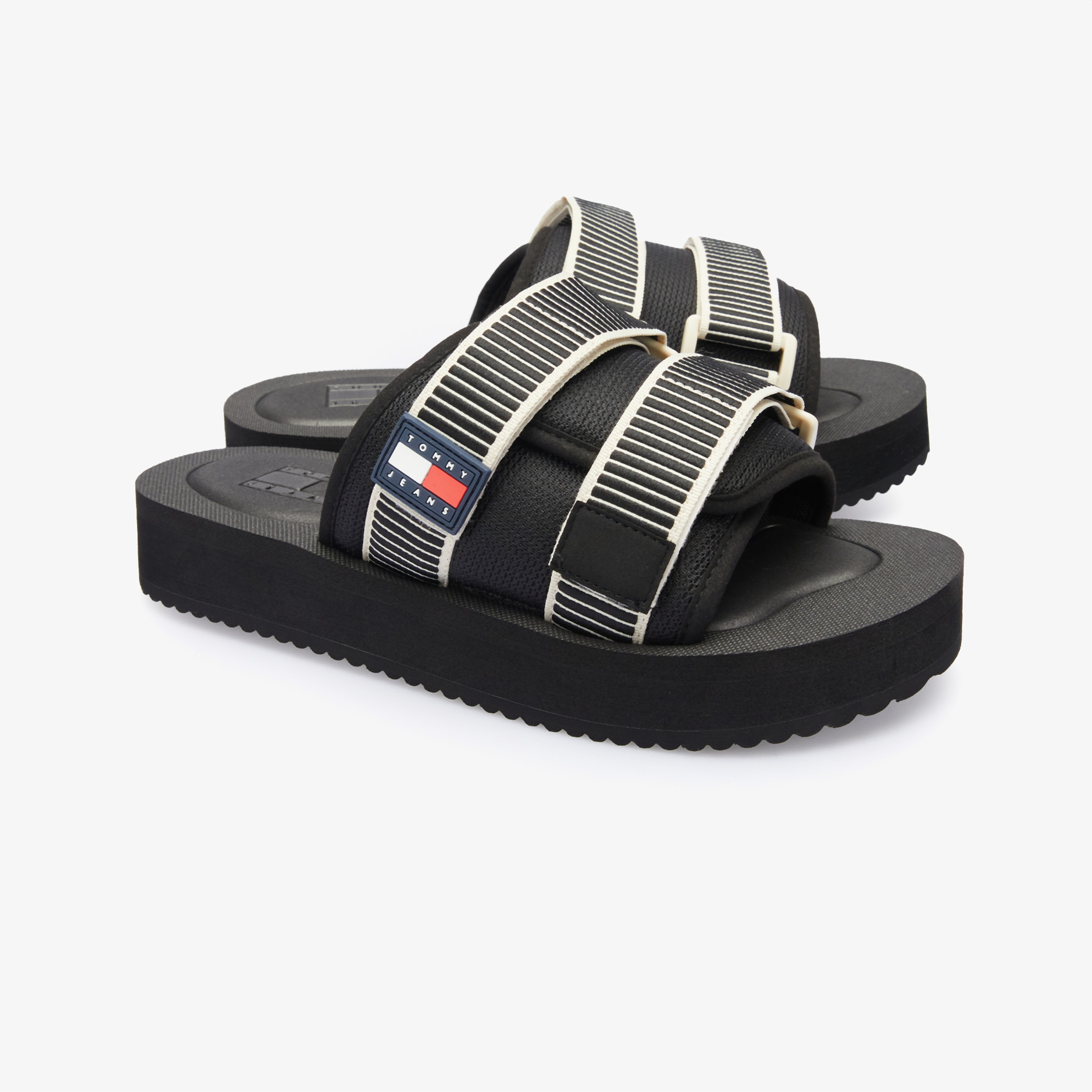 Tommy Jeans Casual Erkek Siyah Sandalet