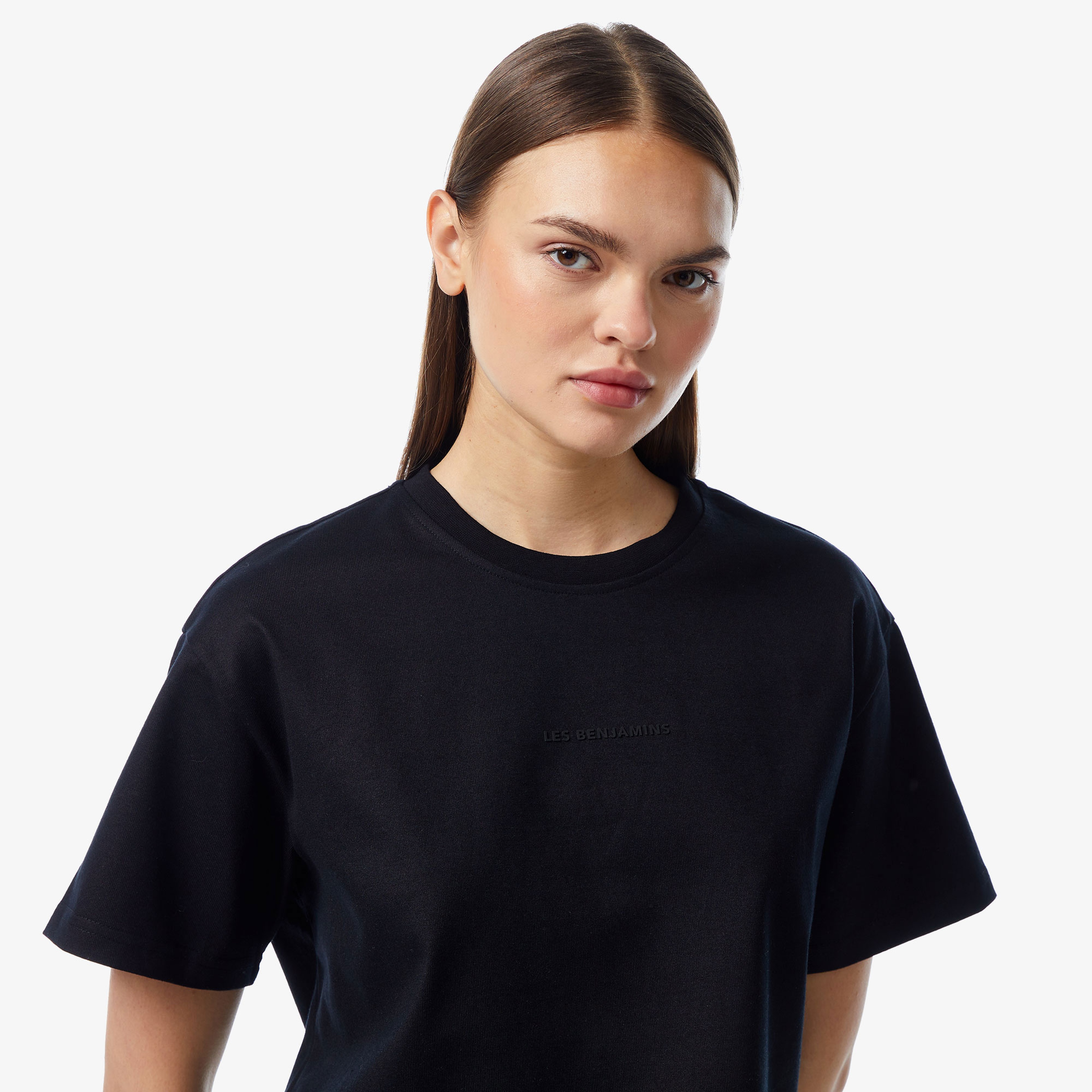 Les Benjamins Boxed 408 Kadın Siyah T-Shirt