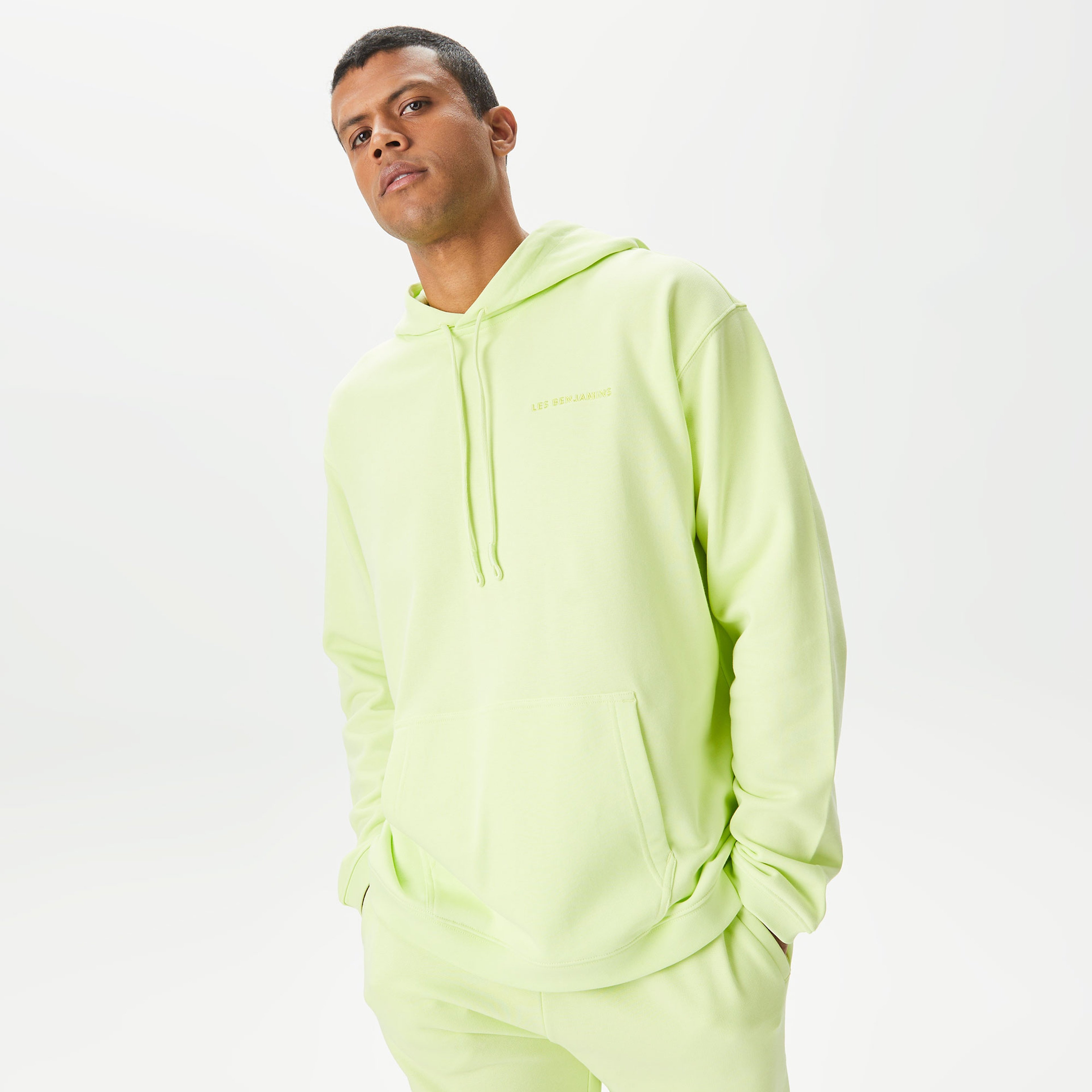 Les Benjamins Essentials 301 Erkek Yeşil Hoodie