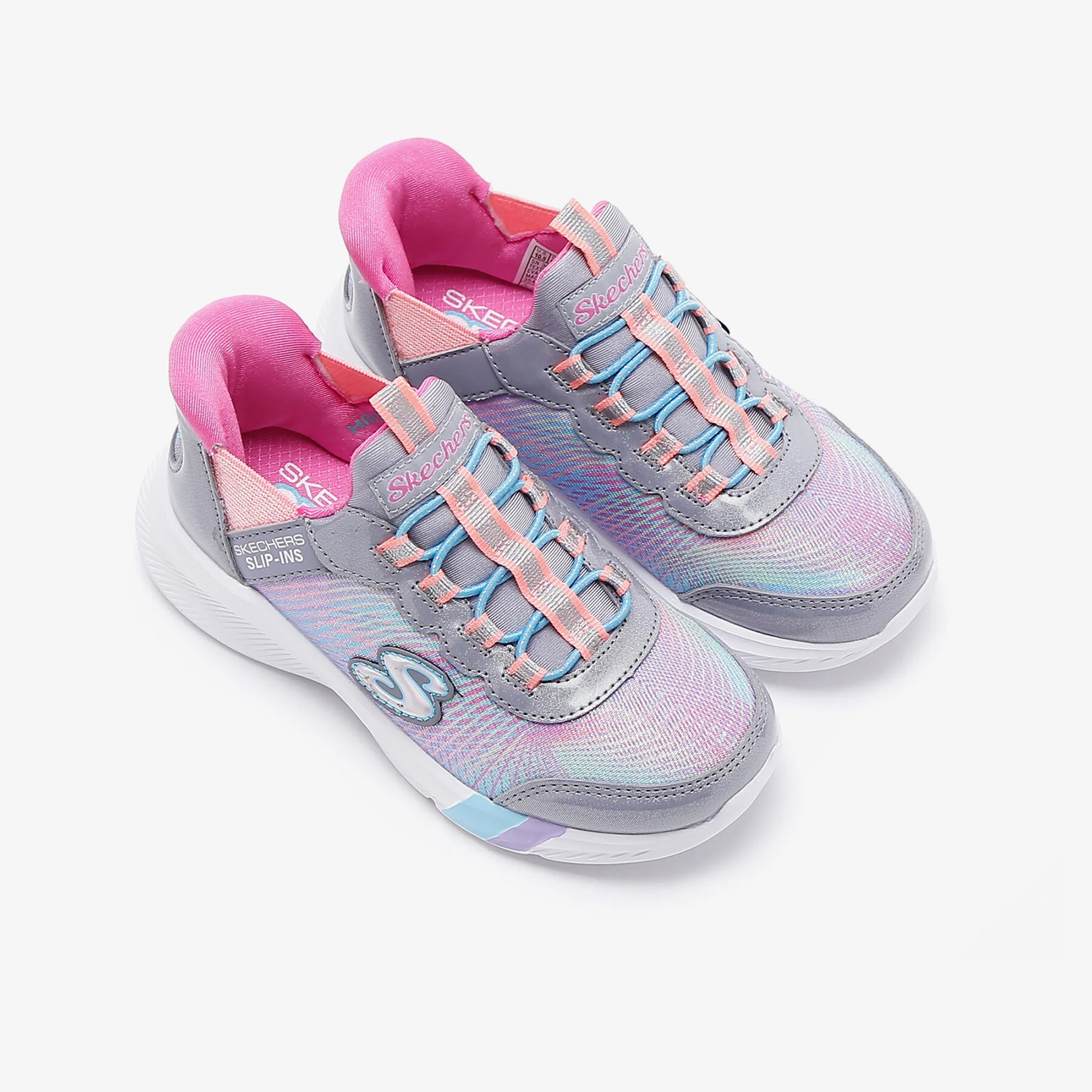 Skechers Dreamy Lites - Colorful Prism Çocuk Gri Spor Ayakkabı