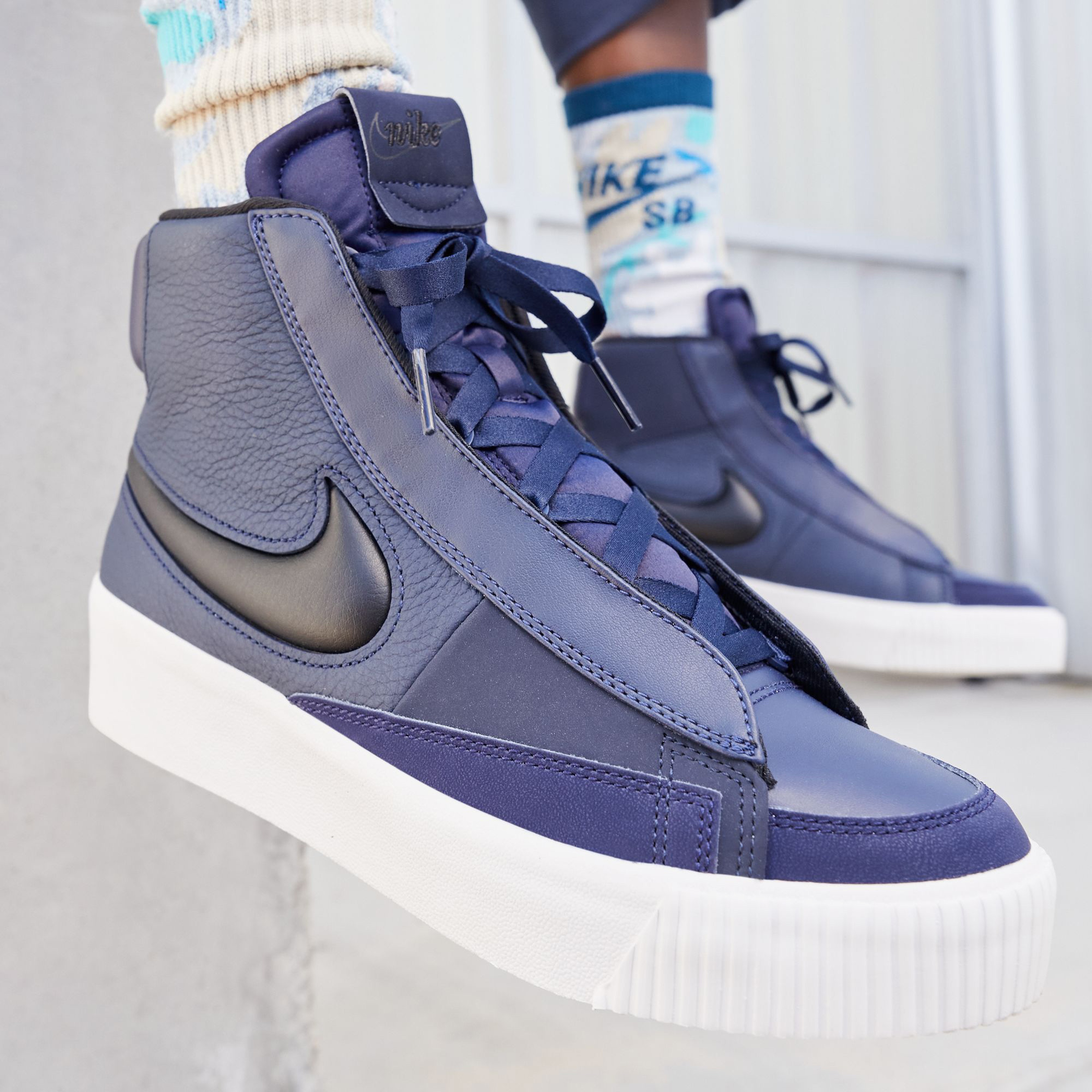 Nike Blazer Mid Victory Kadın Lacivert Spor Ayakkabı