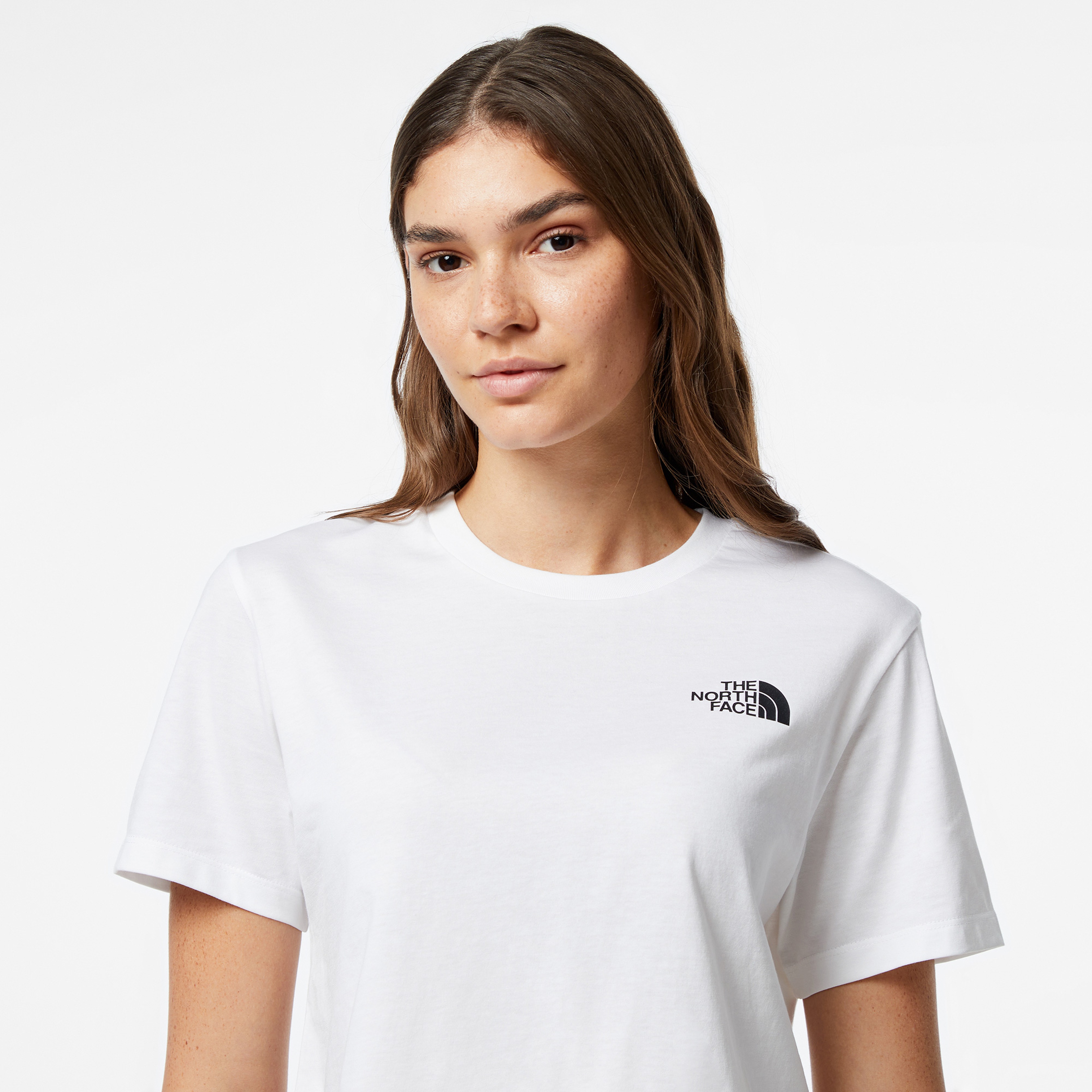 The North Face Sımple Dome Cropped Slim Kadın Beyaz T-Shirt
