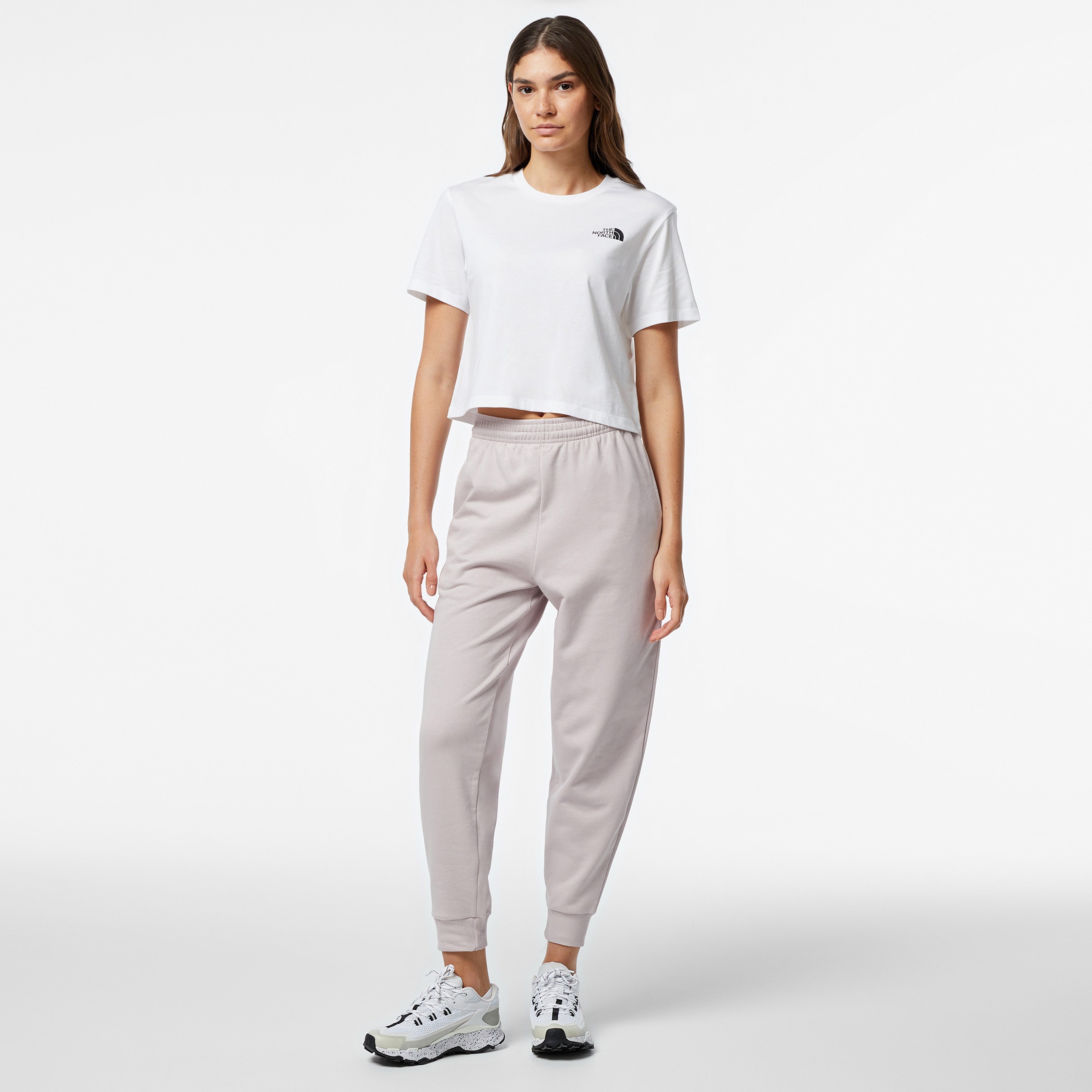 The North Face Sımple Dome Cropped Slim Kadın Beyaz T-Shirt