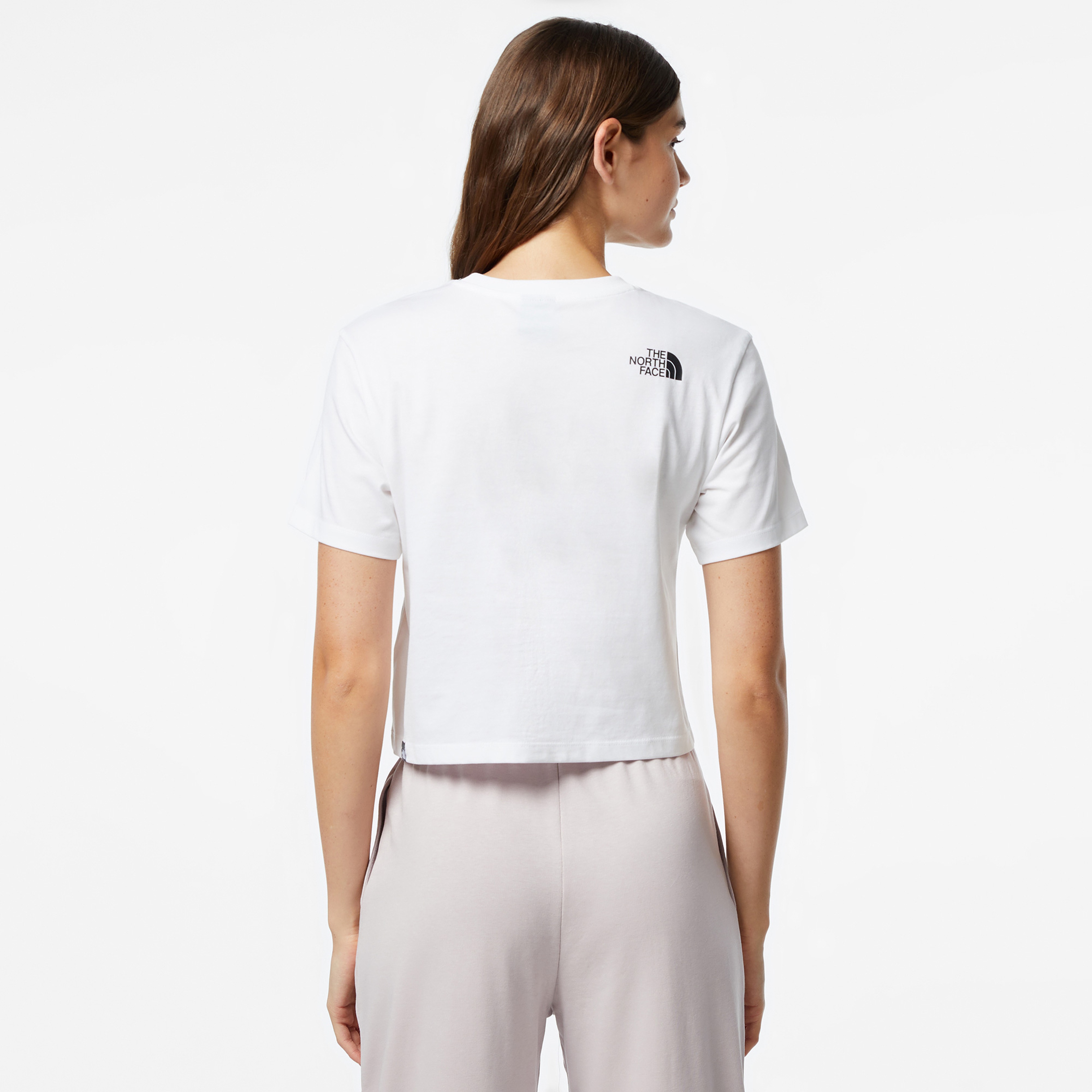 The North Face Sımple Dome Cropped Slim Kadın Beyaz T-Shirt