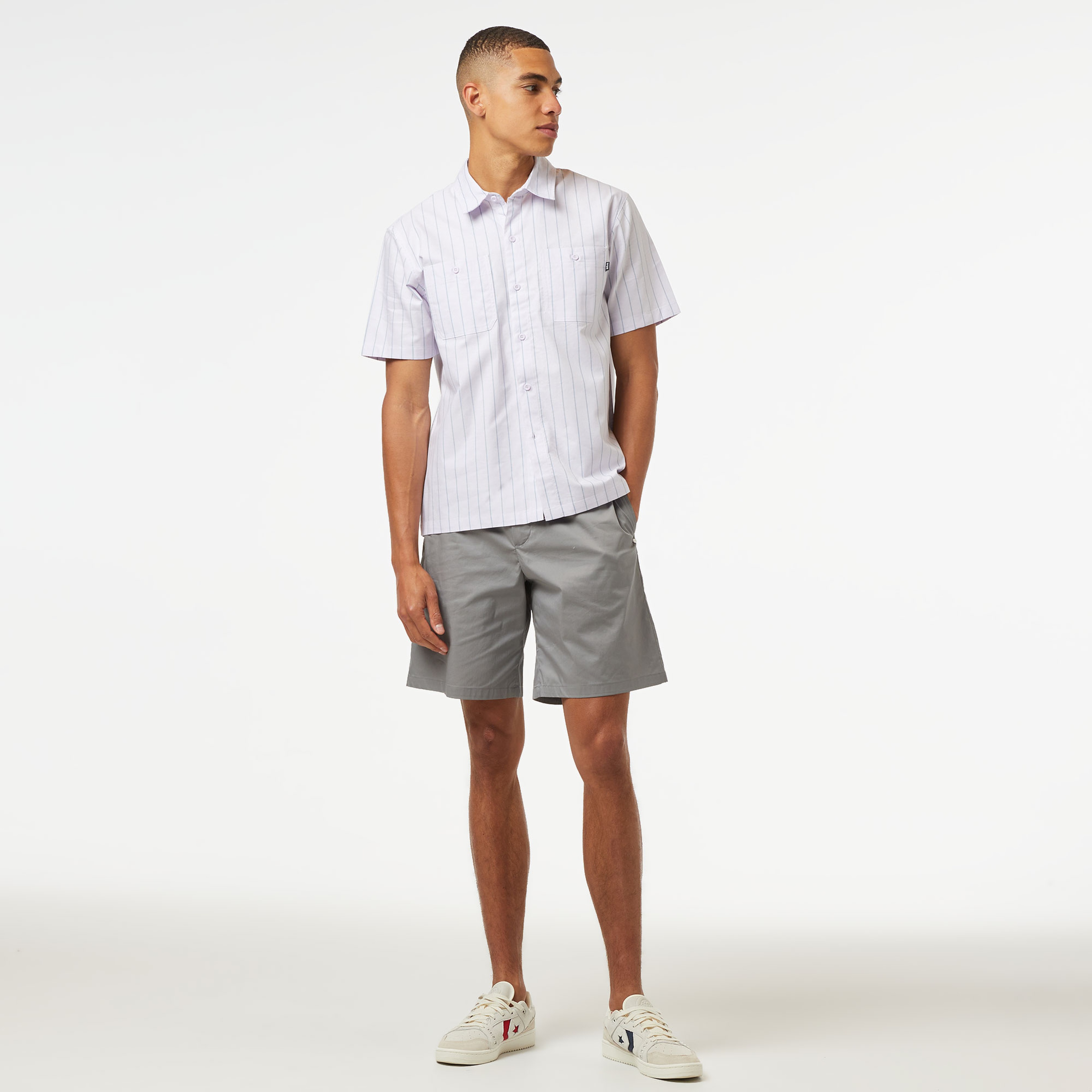 HUF Parker S/S Work Erkek Mor Gömlek