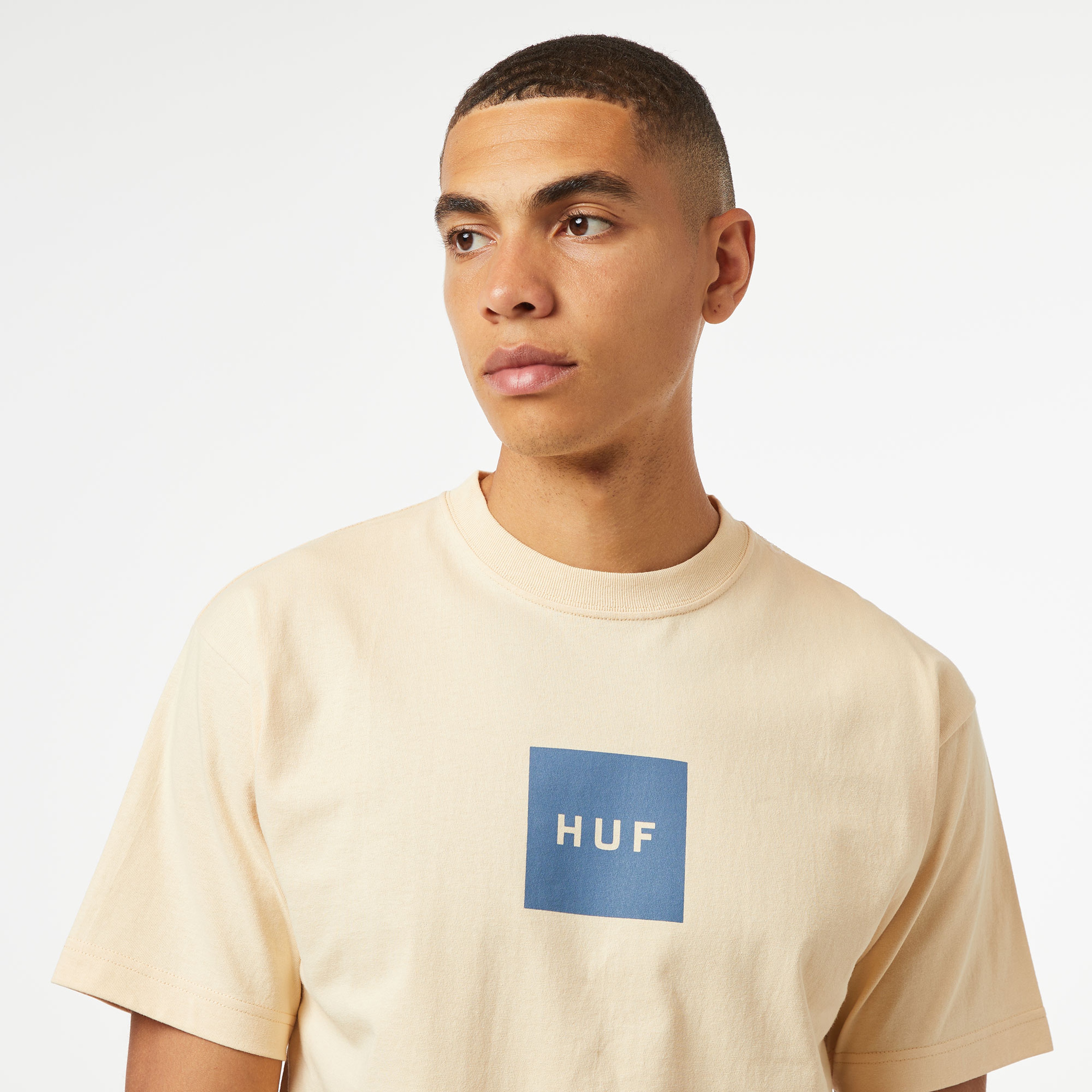 HUF Set Box S/S Erkek Krem T-Shirt