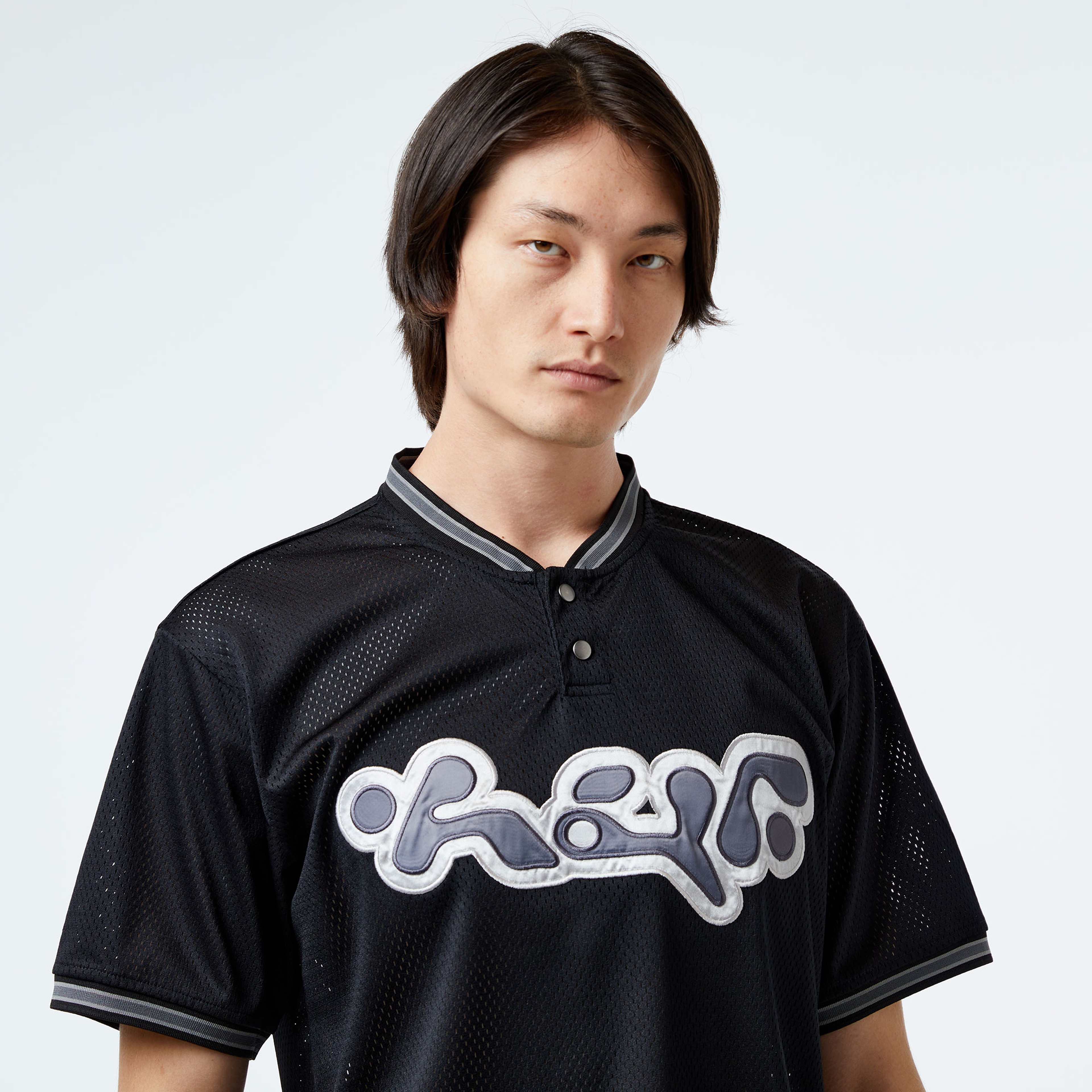 HUF Halftime Henley S/S Jersey Erkek Siyah Gömlek