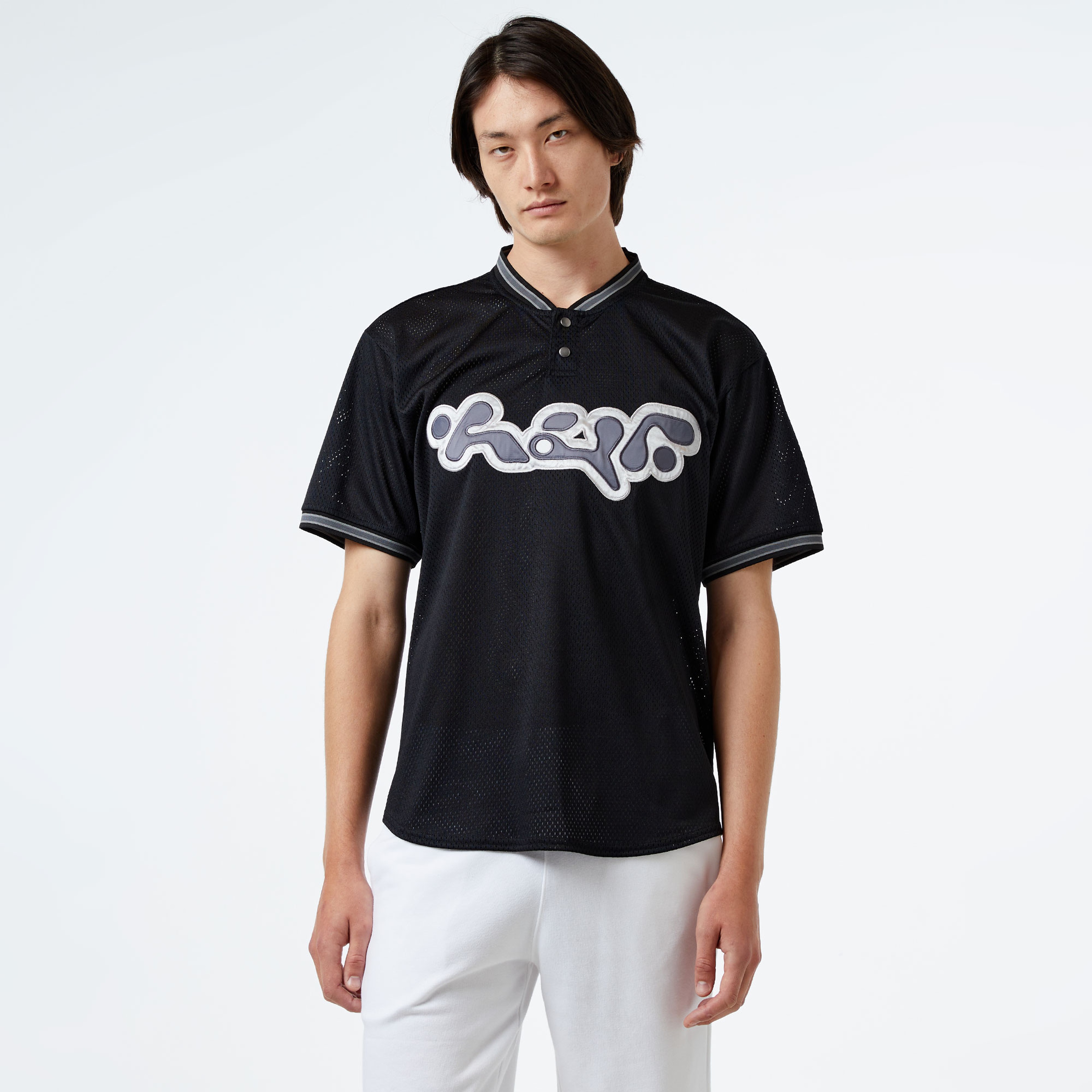 HUF Halftime Henley S/S Jersey Erkek Siyah Gömlek