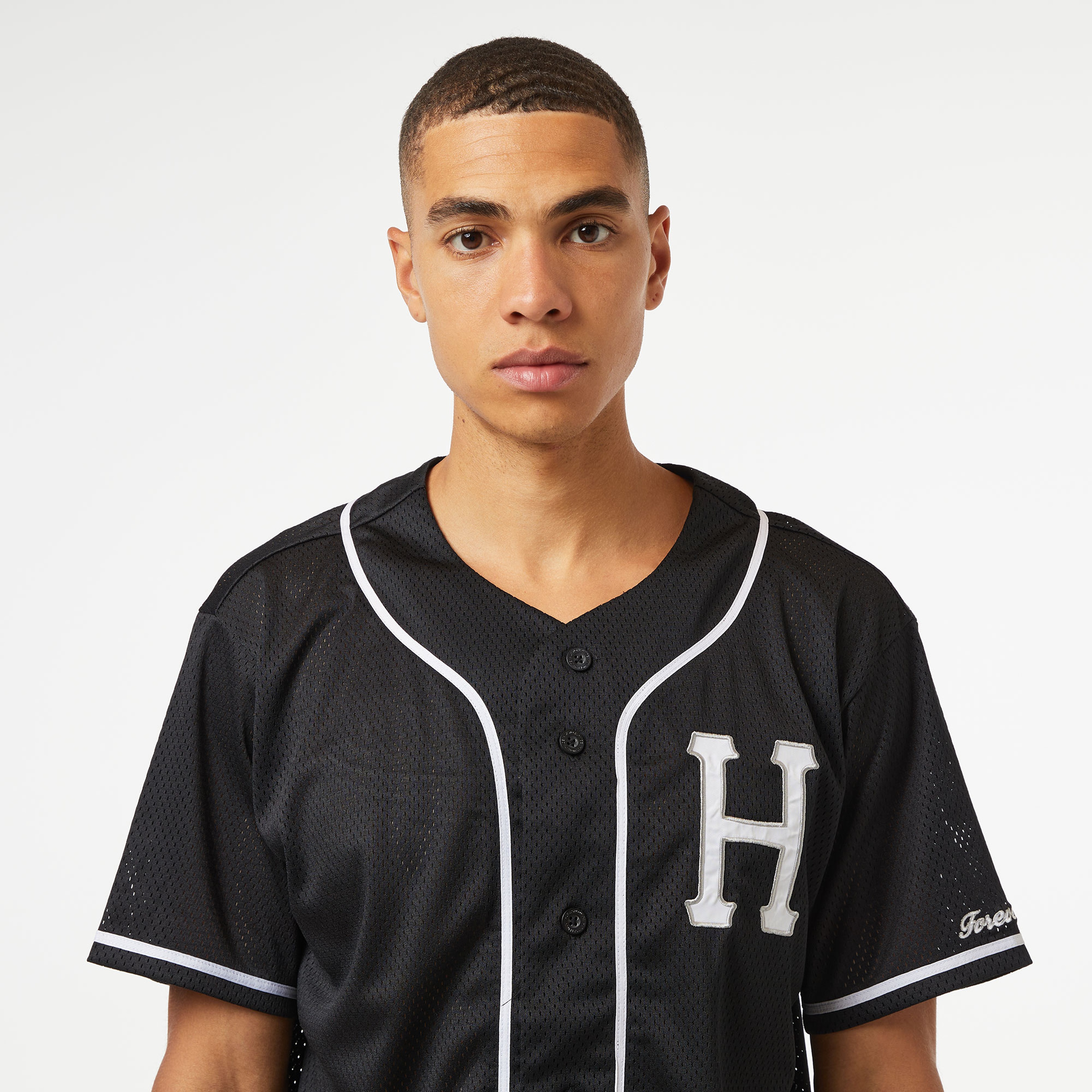 HUF Crackerjack Baseball Jersey Erkek Siyah Gömlek
