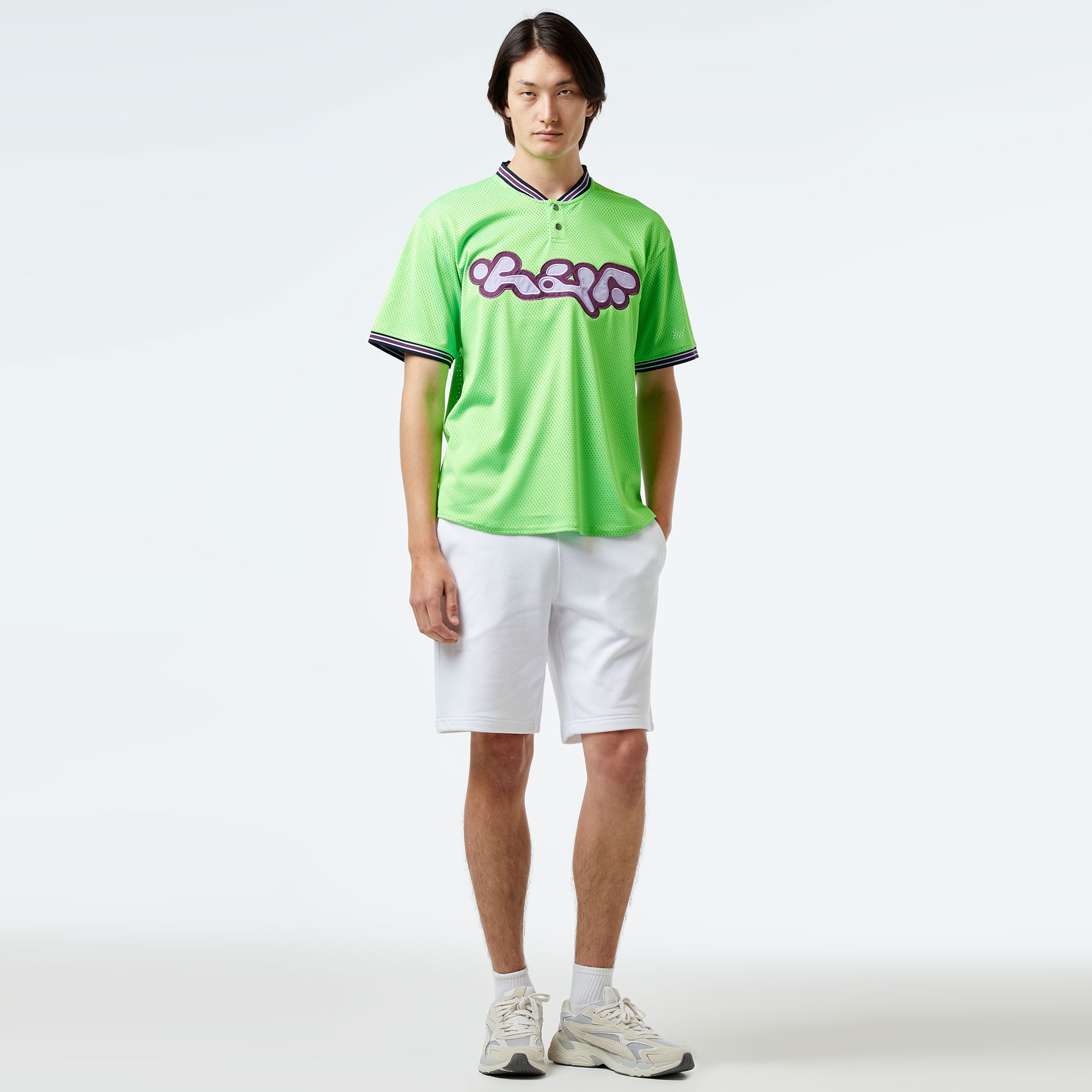 HUF Halftime Henley S/S Jersey Erkek Yeşil Gömlek