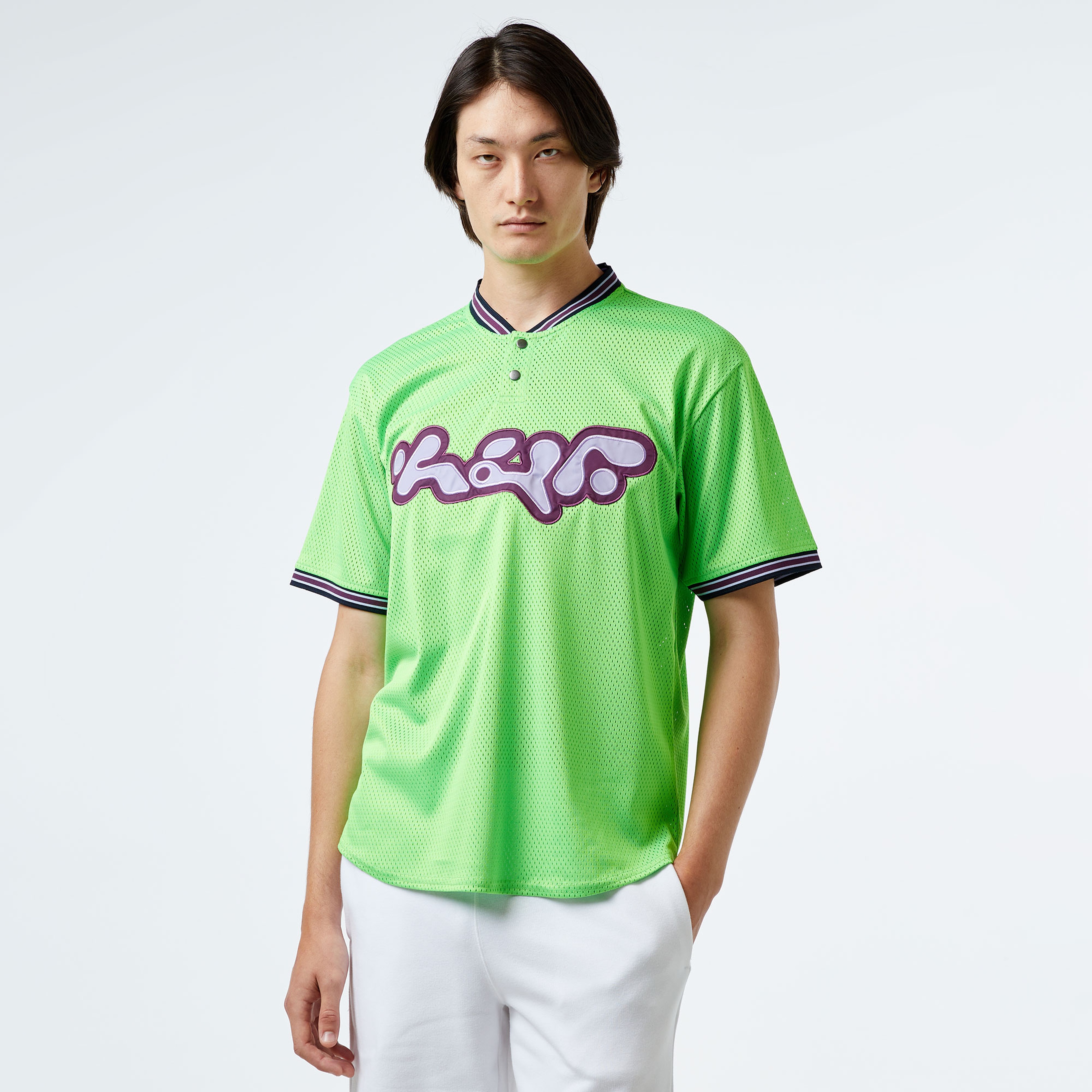 HUF Halftime Henley S/S Jersey Erkek Yeşil Gömlek