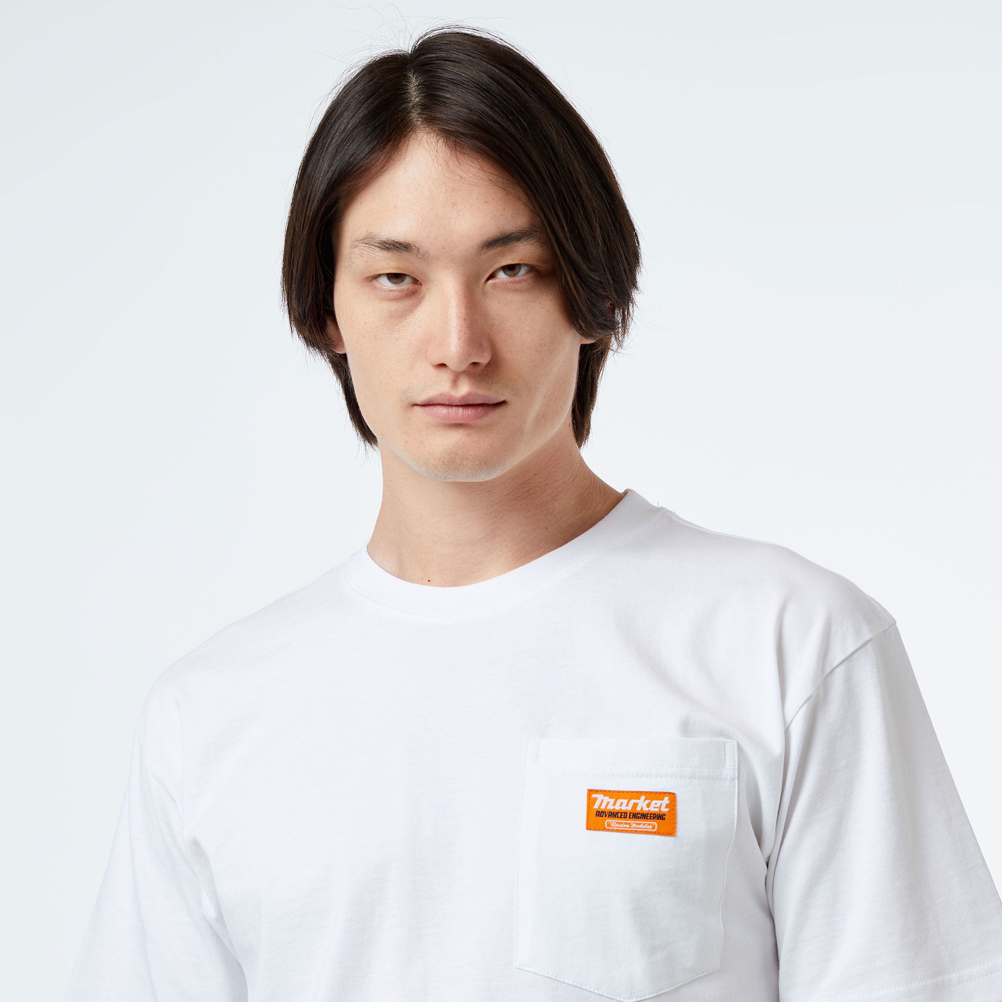 Market Hardware Pocket Erkek Beyaz T-Shirt