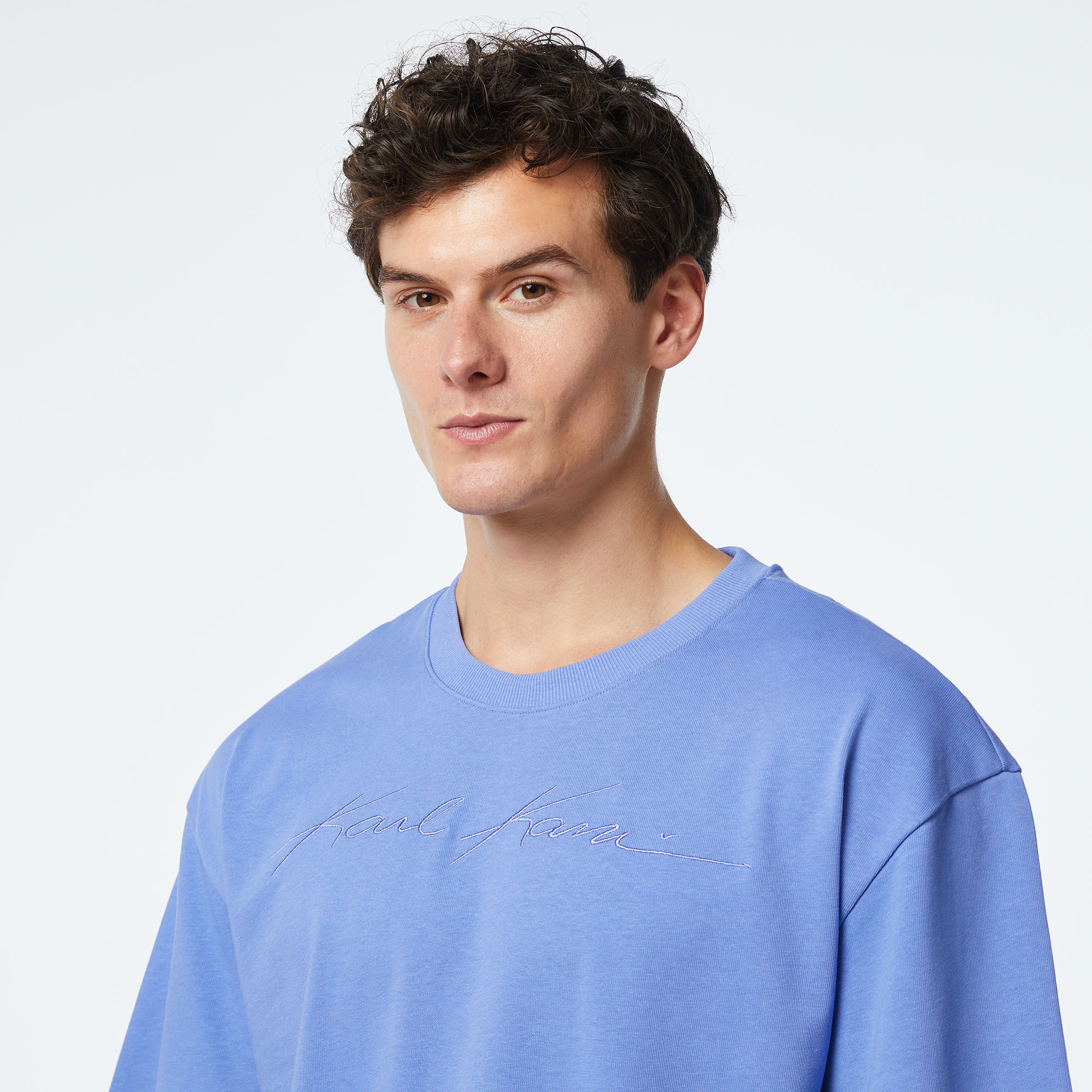 Karl Kani Autograph Heavy Jersey Boxy Erkek Mor T-Shirt