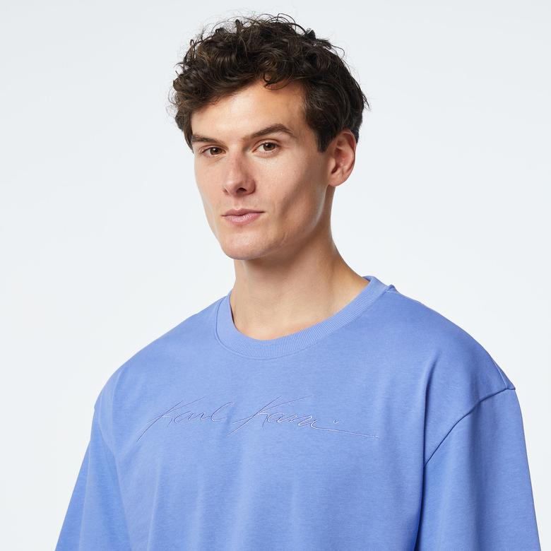Karl Kani Autograph Heavy Jersey Boxy Erkek Mor T-Shirt