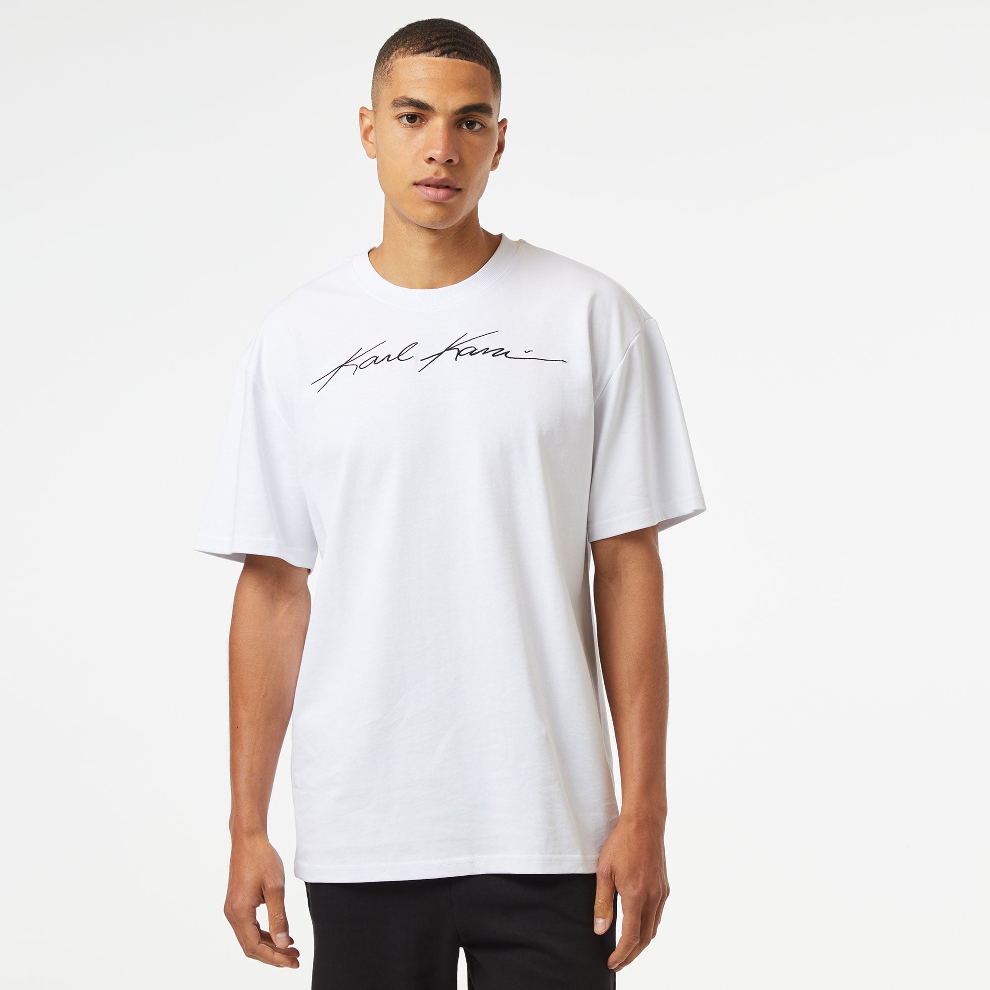 Karl Kani Autograph Heavy Jersey Boxy Erkek Beyaz T-ShirtSKM241
