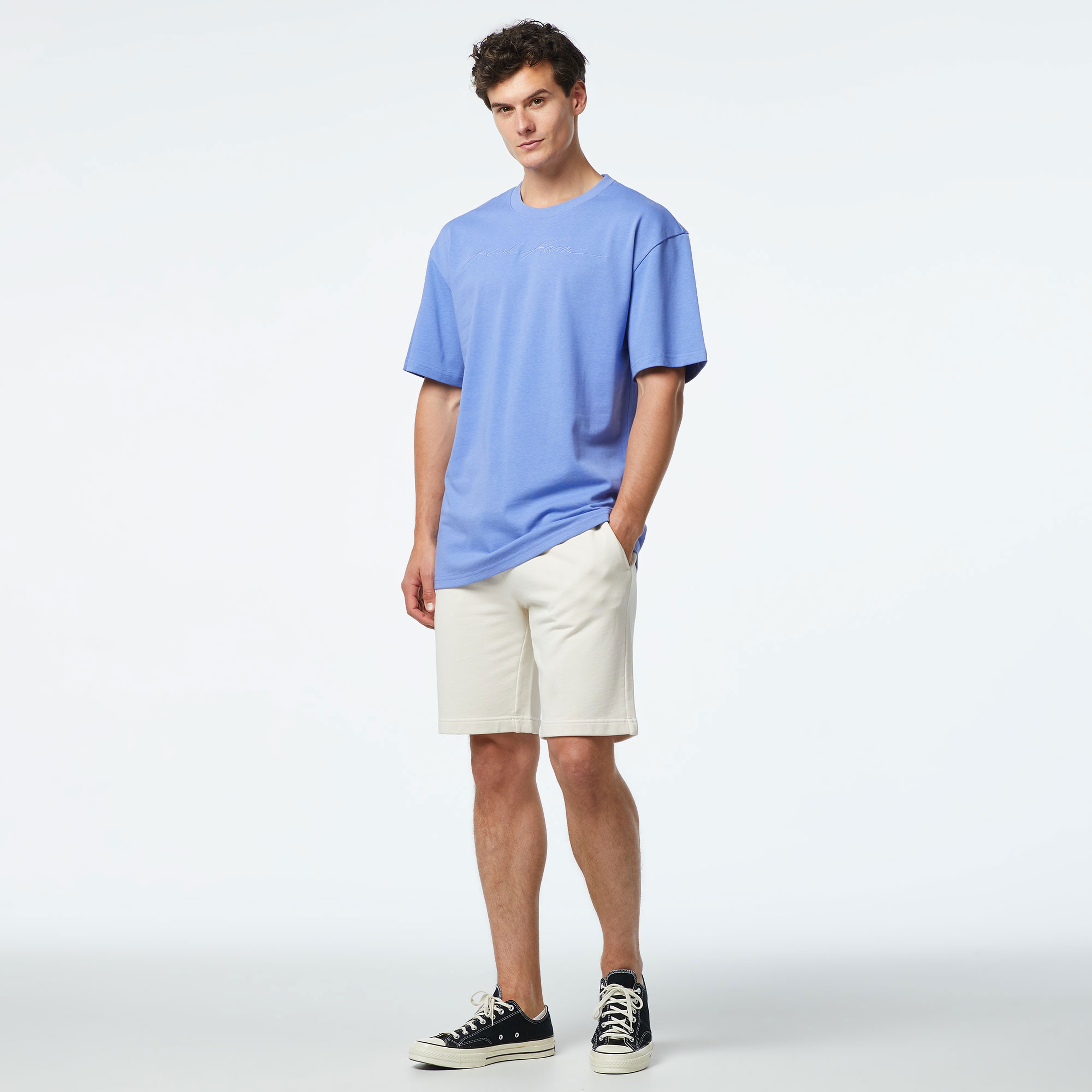 Karl Kani Autograph Heavy Jersey Boxy Erkek Mor T-Shirt