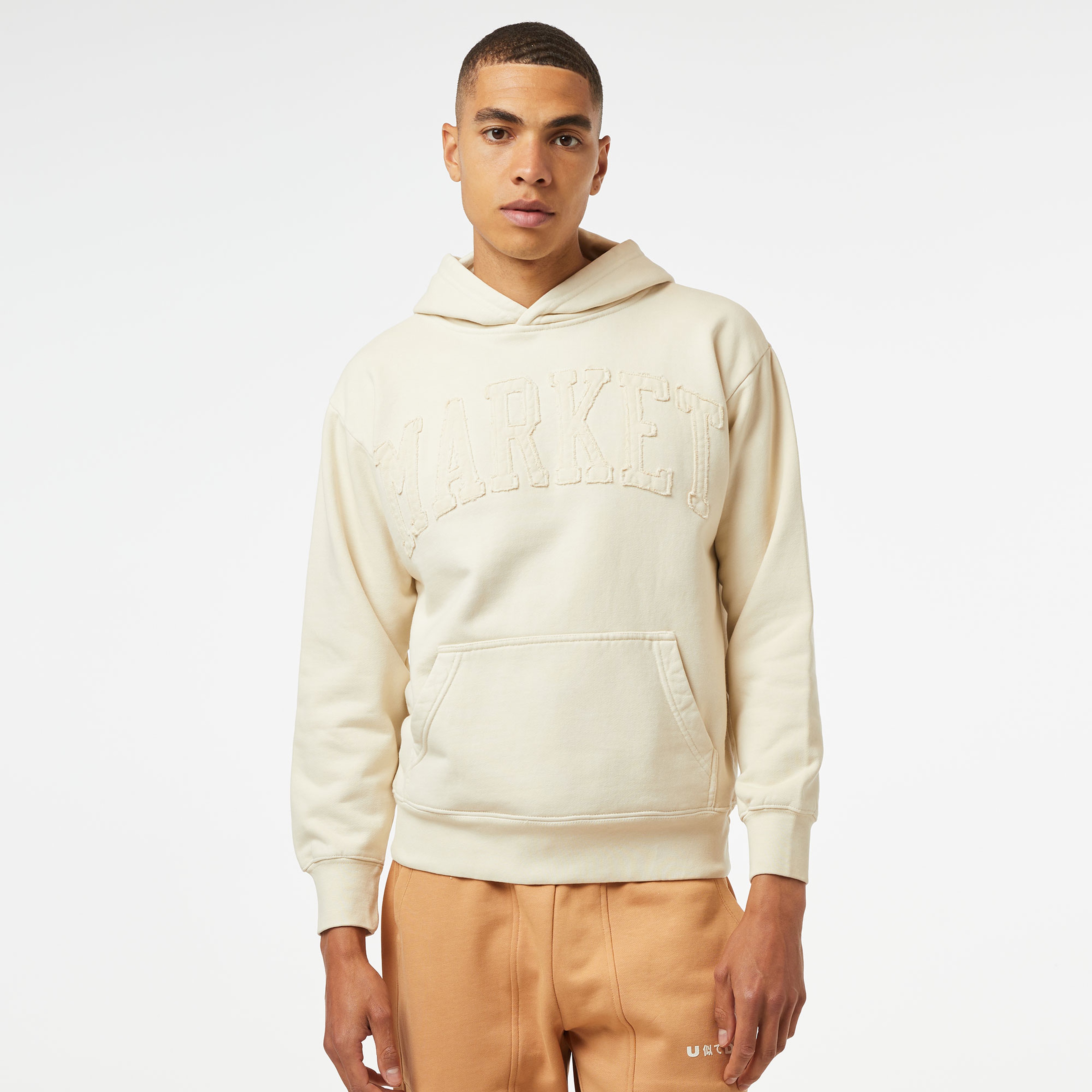 Market Vintage Wash Arc Erkek Krem Hoodie