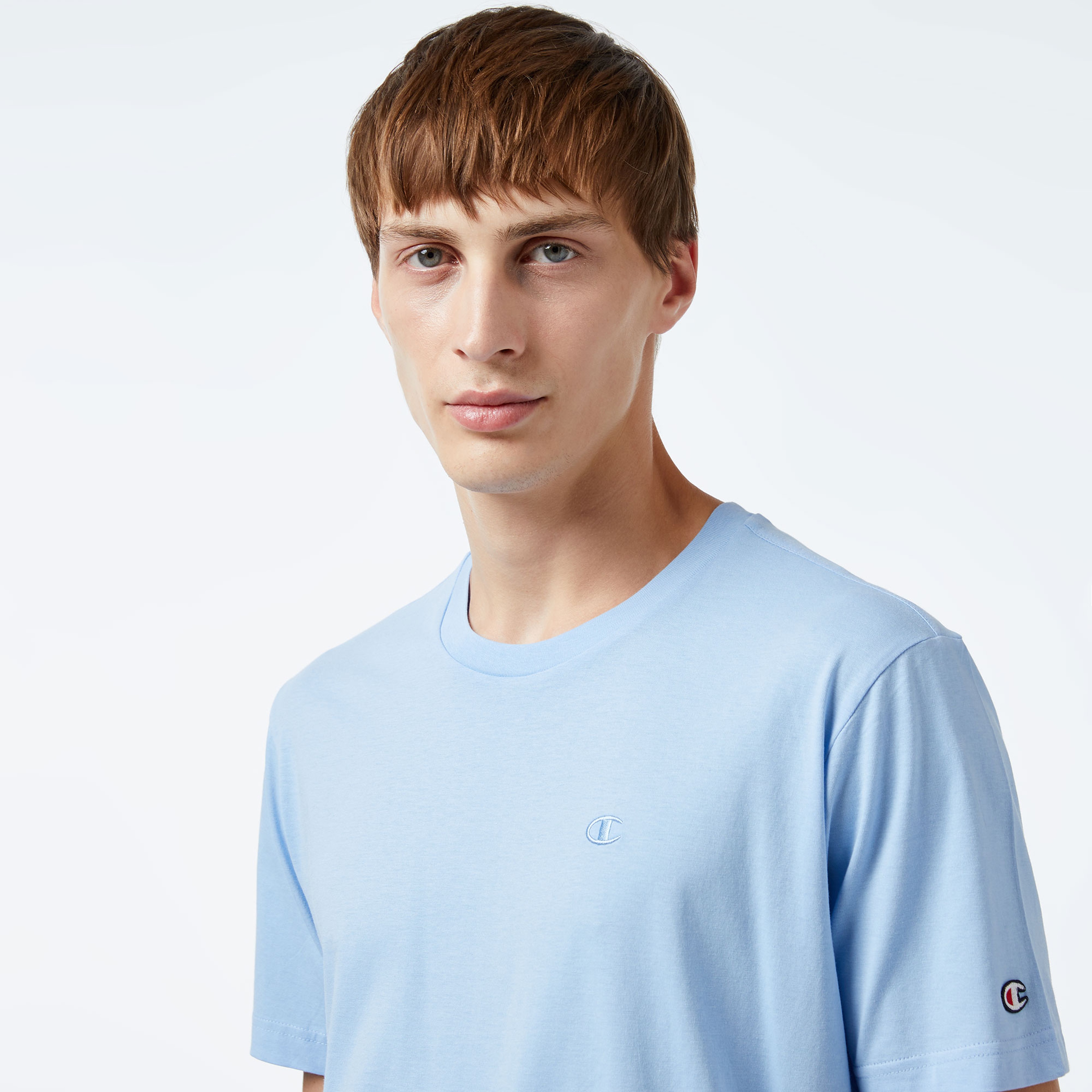 Champion Crewneck Erkek Mavi T-Shirt